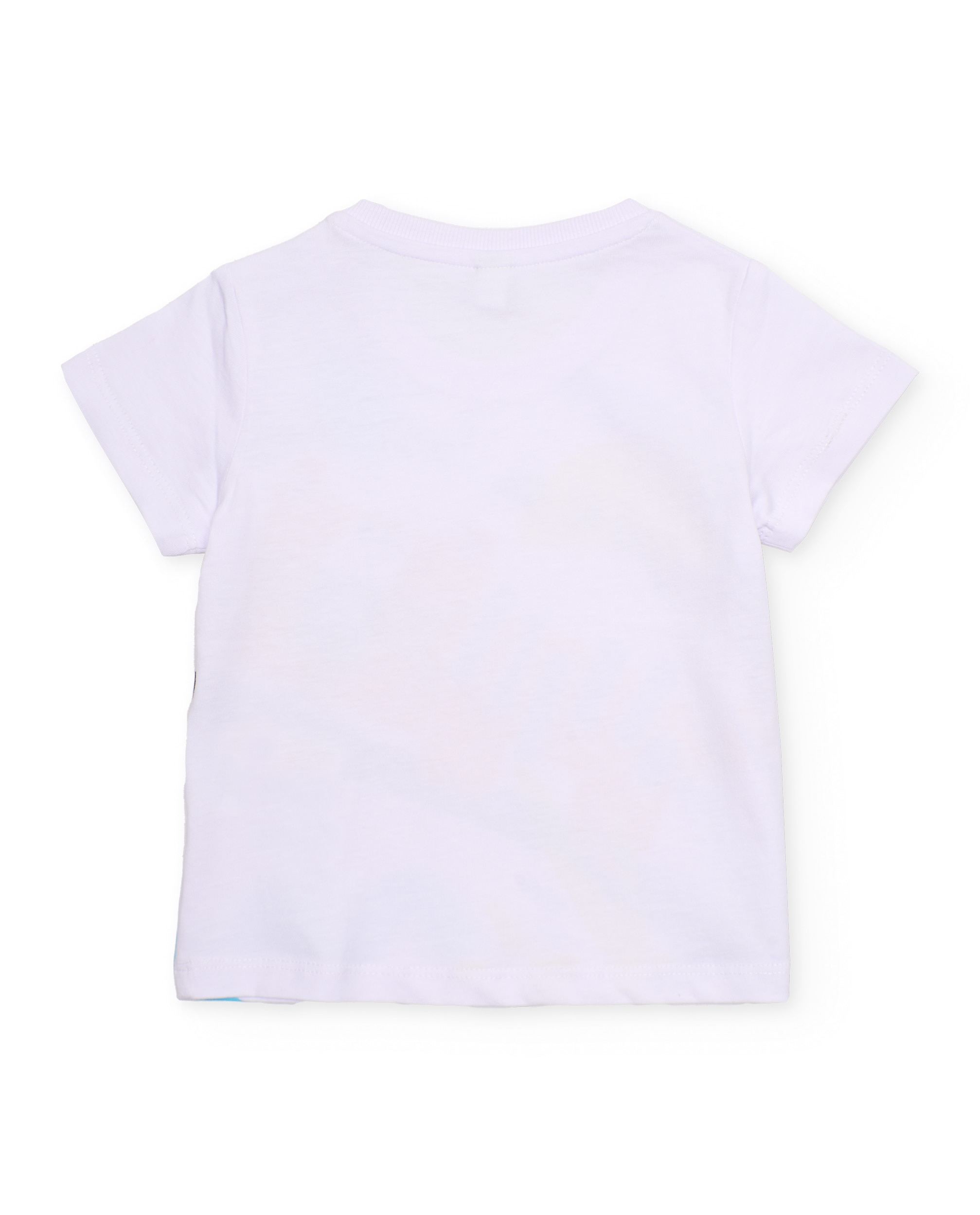 T-shirt Infantil de Malha com Estampado Grande Branco-2