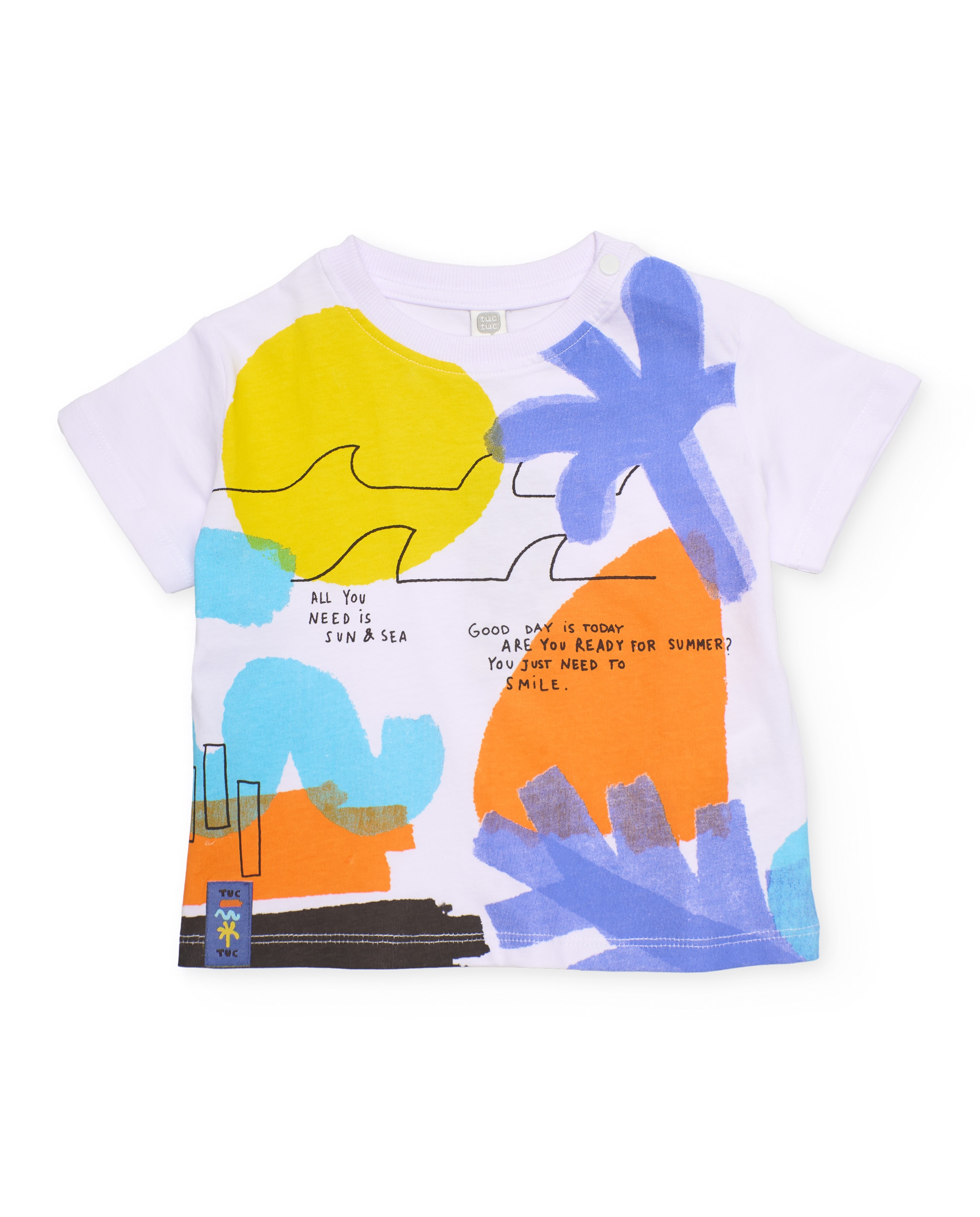 Imagem 0 de T-shirt Infantil de Malha com Estampado Abstrato