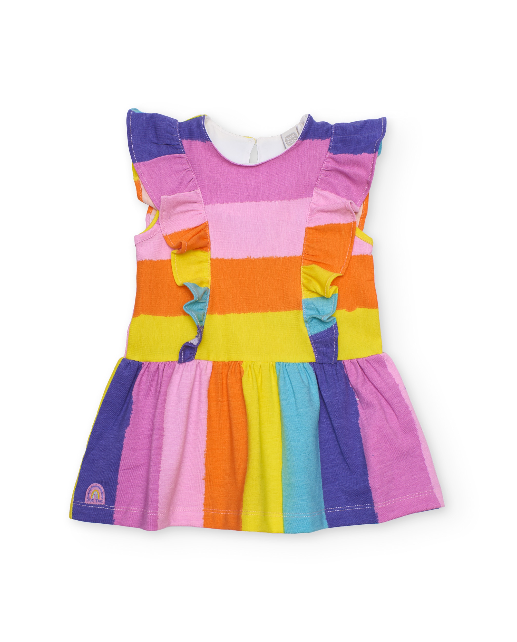 Imagem 0 de Vestido Infantil de Malha e Folhos nas Alças