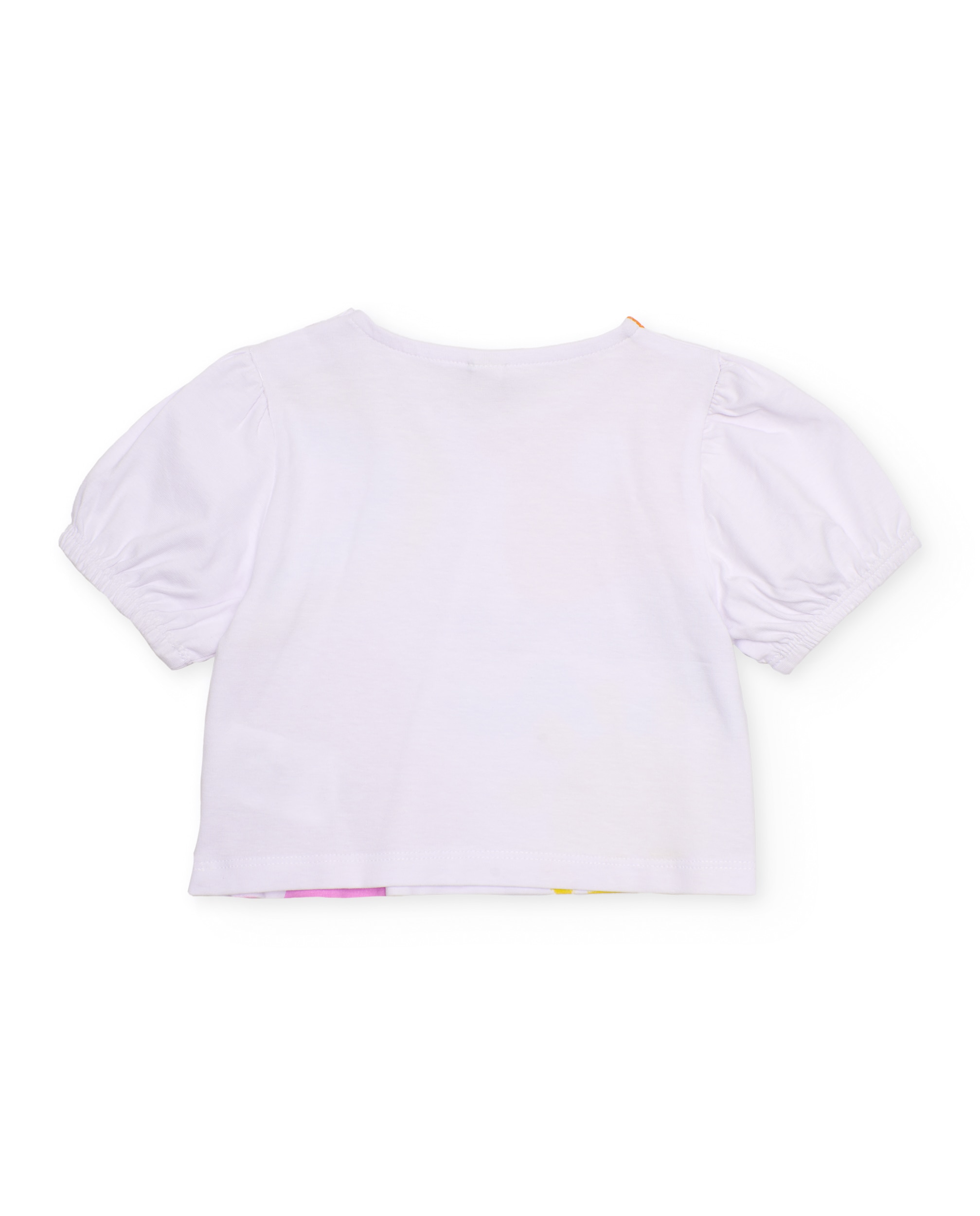 T-shirt Infantil de Malha e Mangas Franzidas Tuc tuc Branco-2
