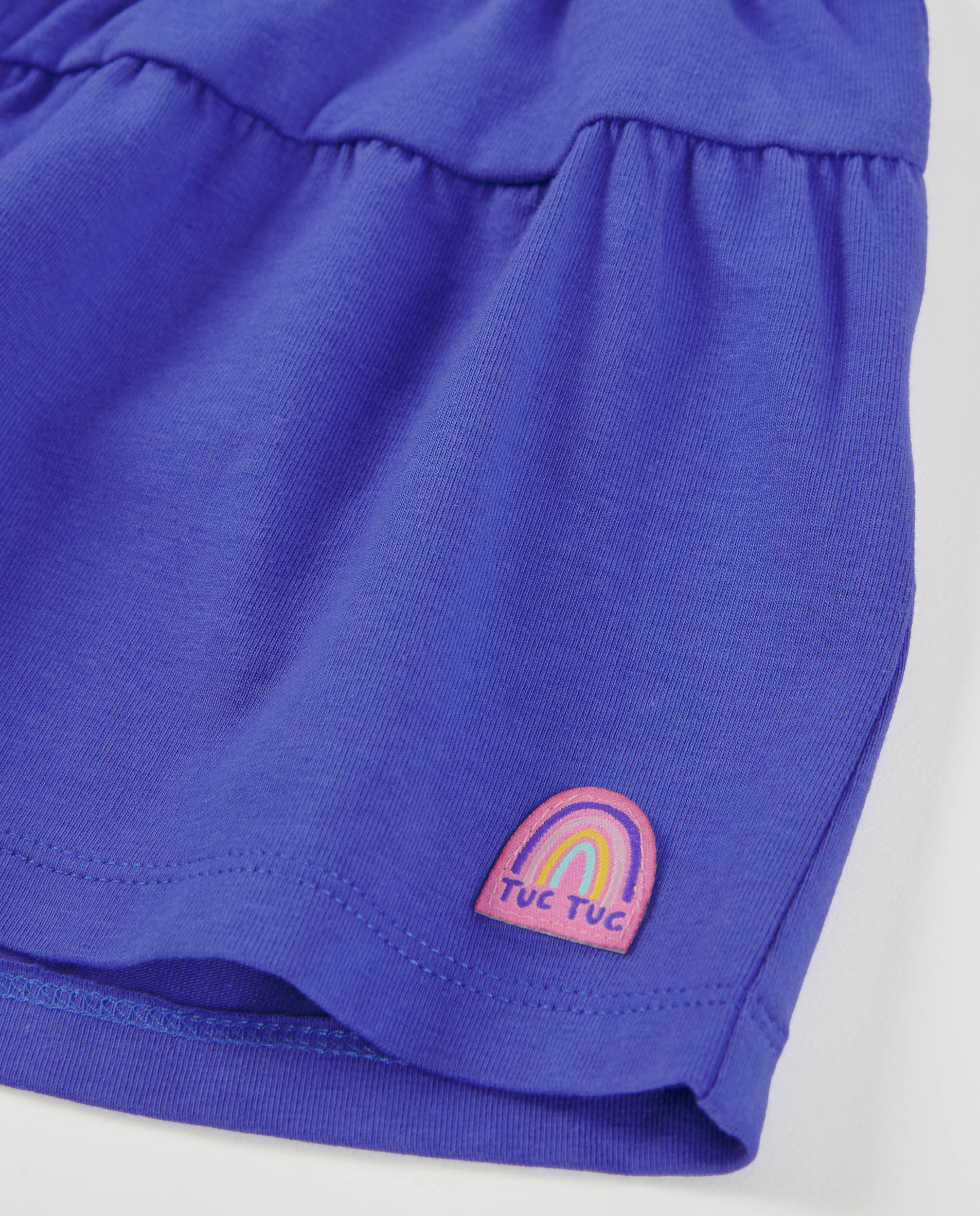 Short Infantil de Malha e Design Fluído Lilás-3