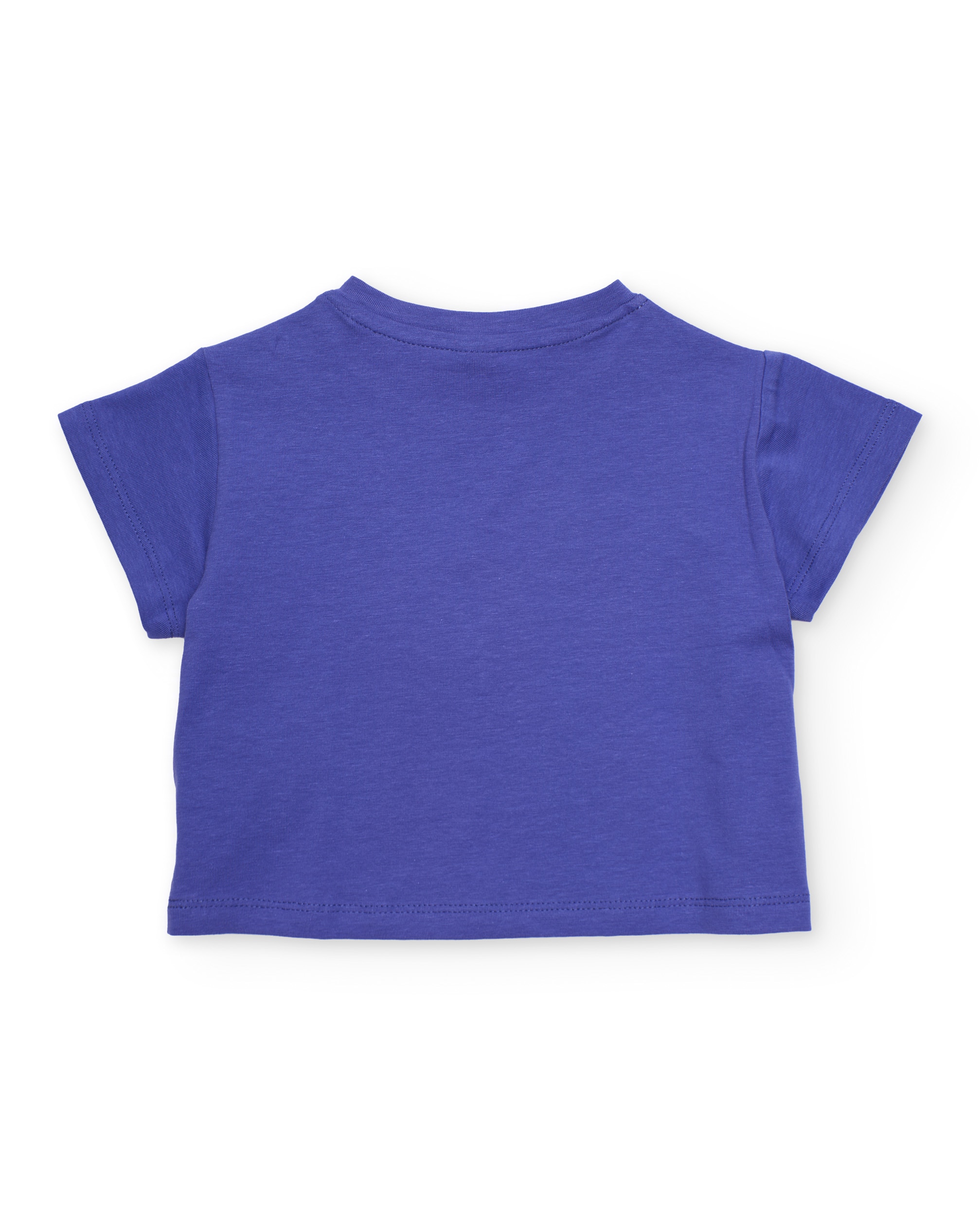 T-shirt Infantil de Malha com Estampado Frontal Lilás-2