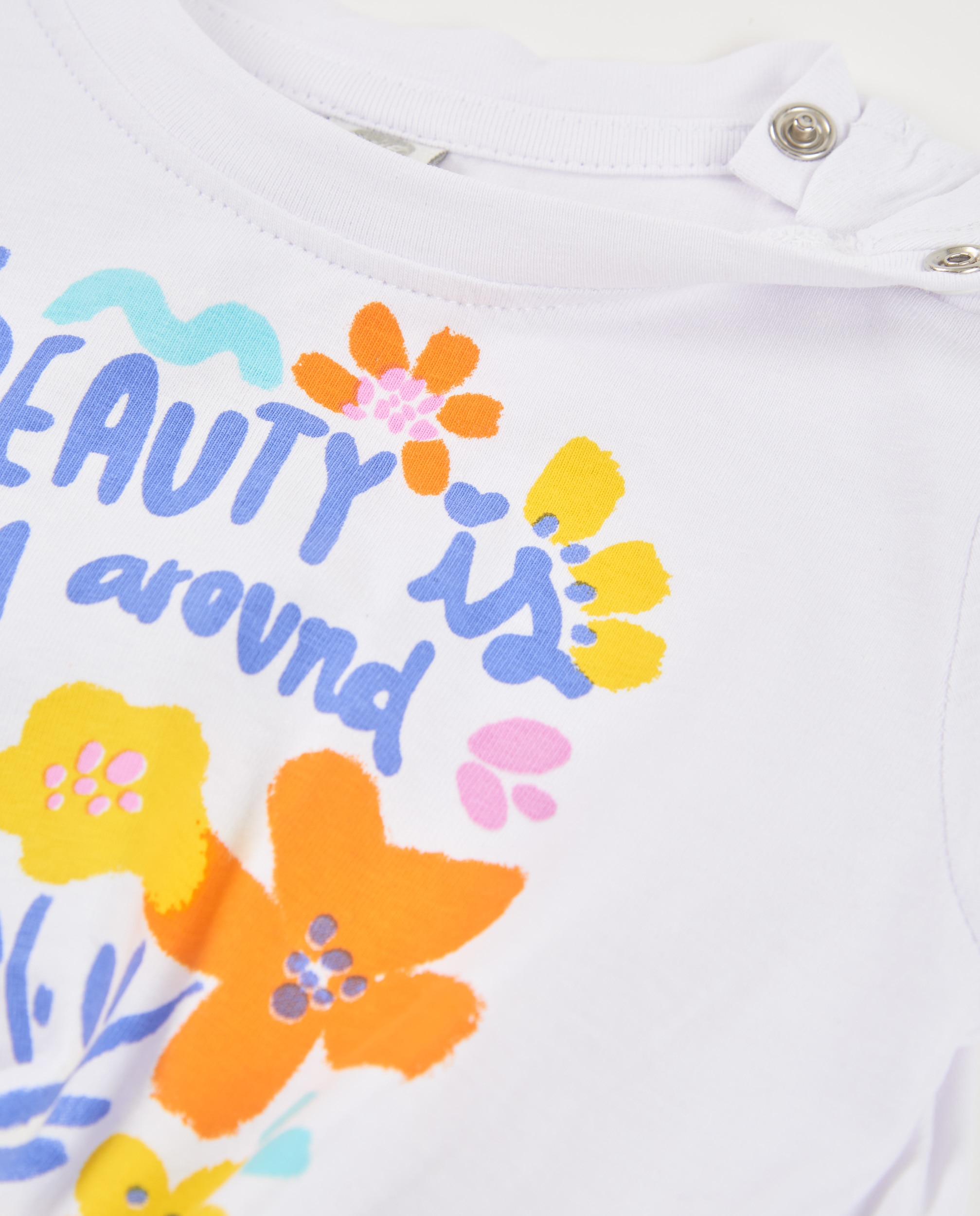T-shirt Infantil de Malha e Nó Decorativo Tuc tuc Branco-3