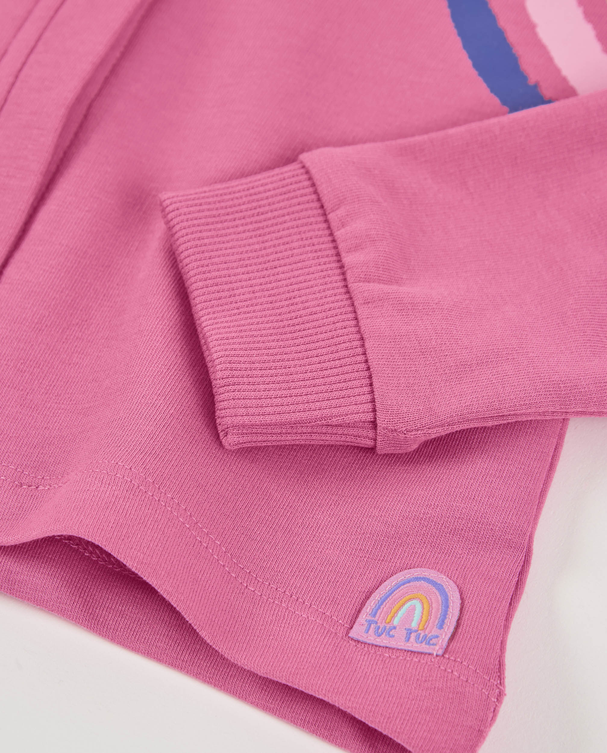 Sweatshirt Infantil de Malha e Design Curto Rosa-4