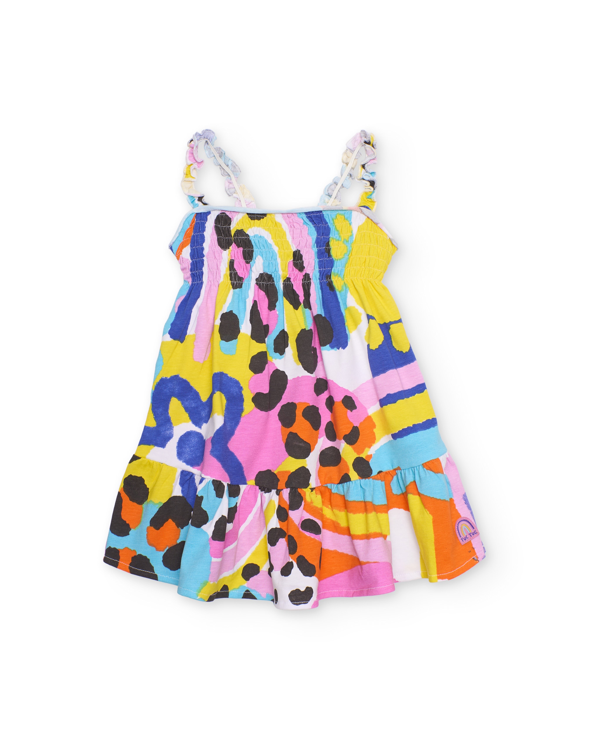 Imagem 0 de Vestido Infantil de Malha com Corpo Franzido