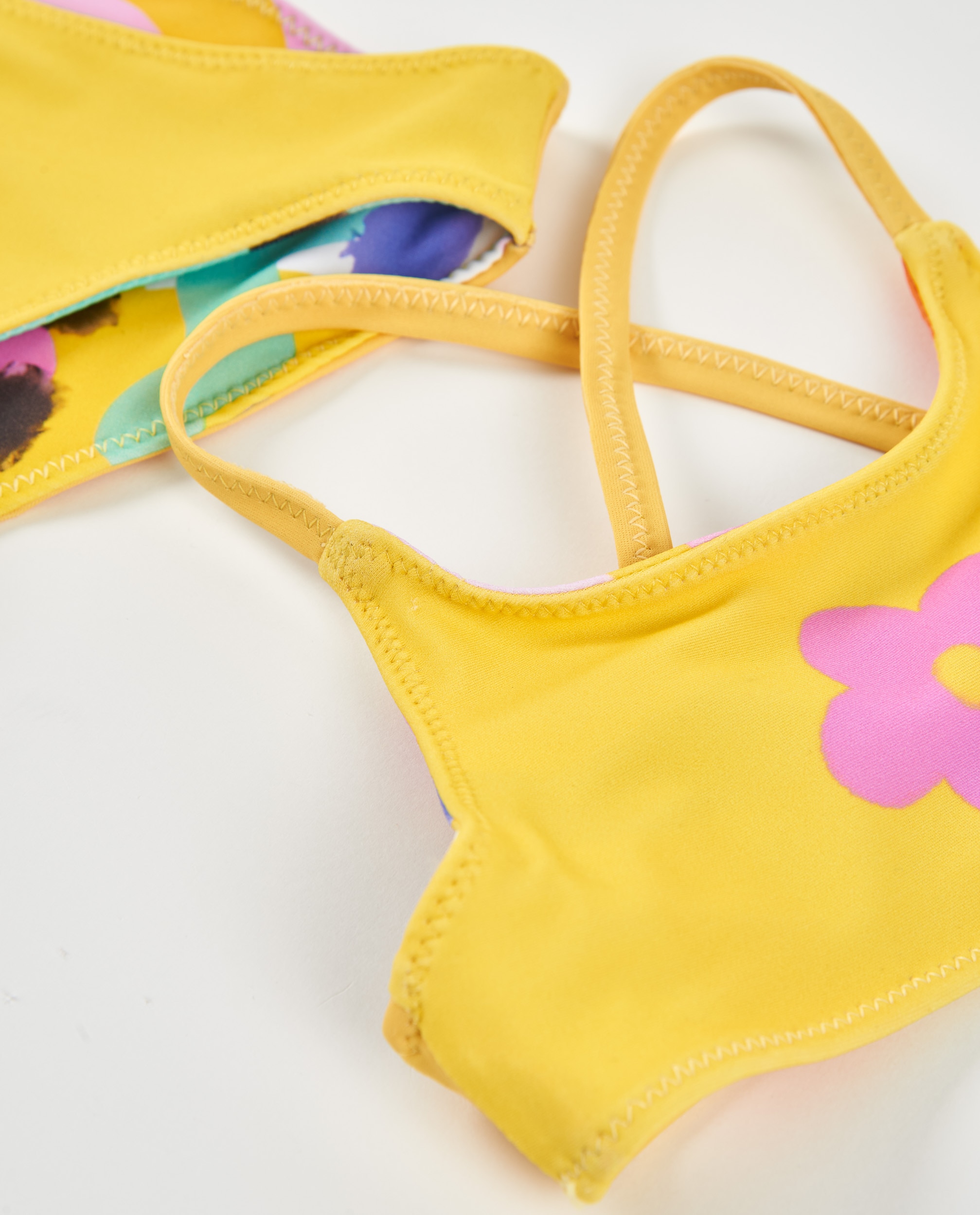 Biquíni Infantil de Malha com Design Abstrato Tuc tuc Amarelo-4