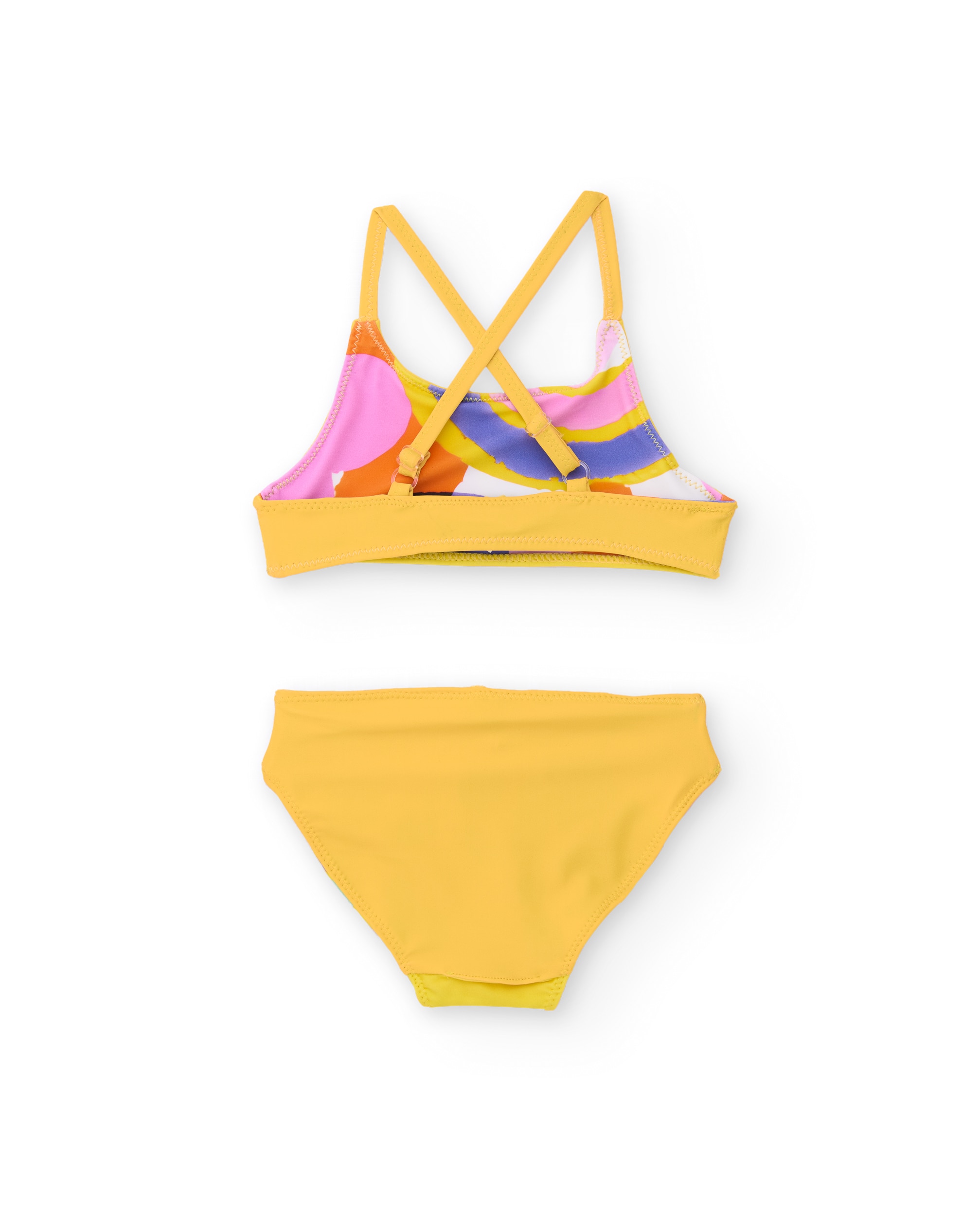 Biquíni Infantil de Malha com Design Abstrato Tuc tuc Amarelo-6