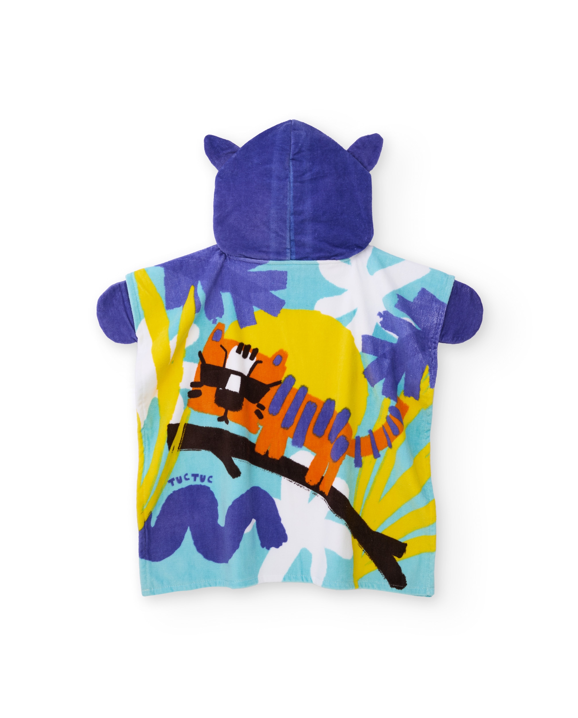 Toalha Poncho Infantil de Malha com Capuz Tuc tuc Lilás-2