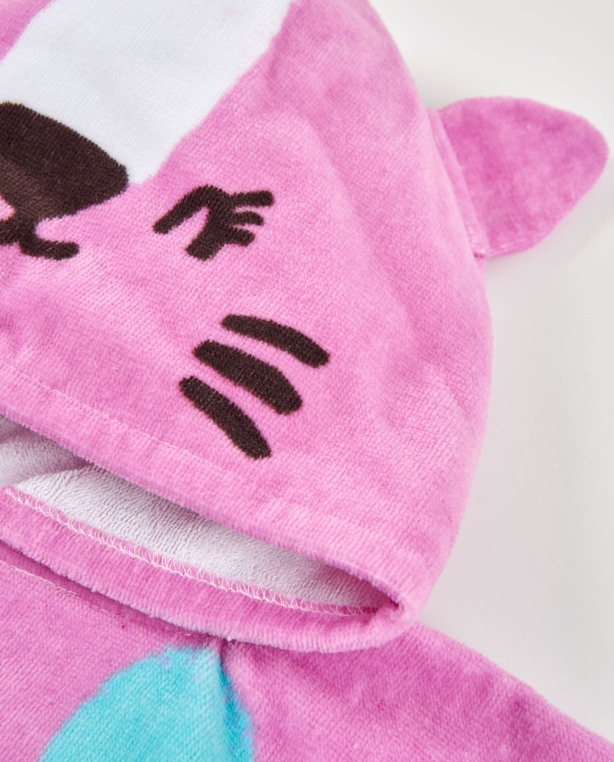 Toalha Poncho Infantil de Malha e Design Animal Tuc tuc Rosa-3