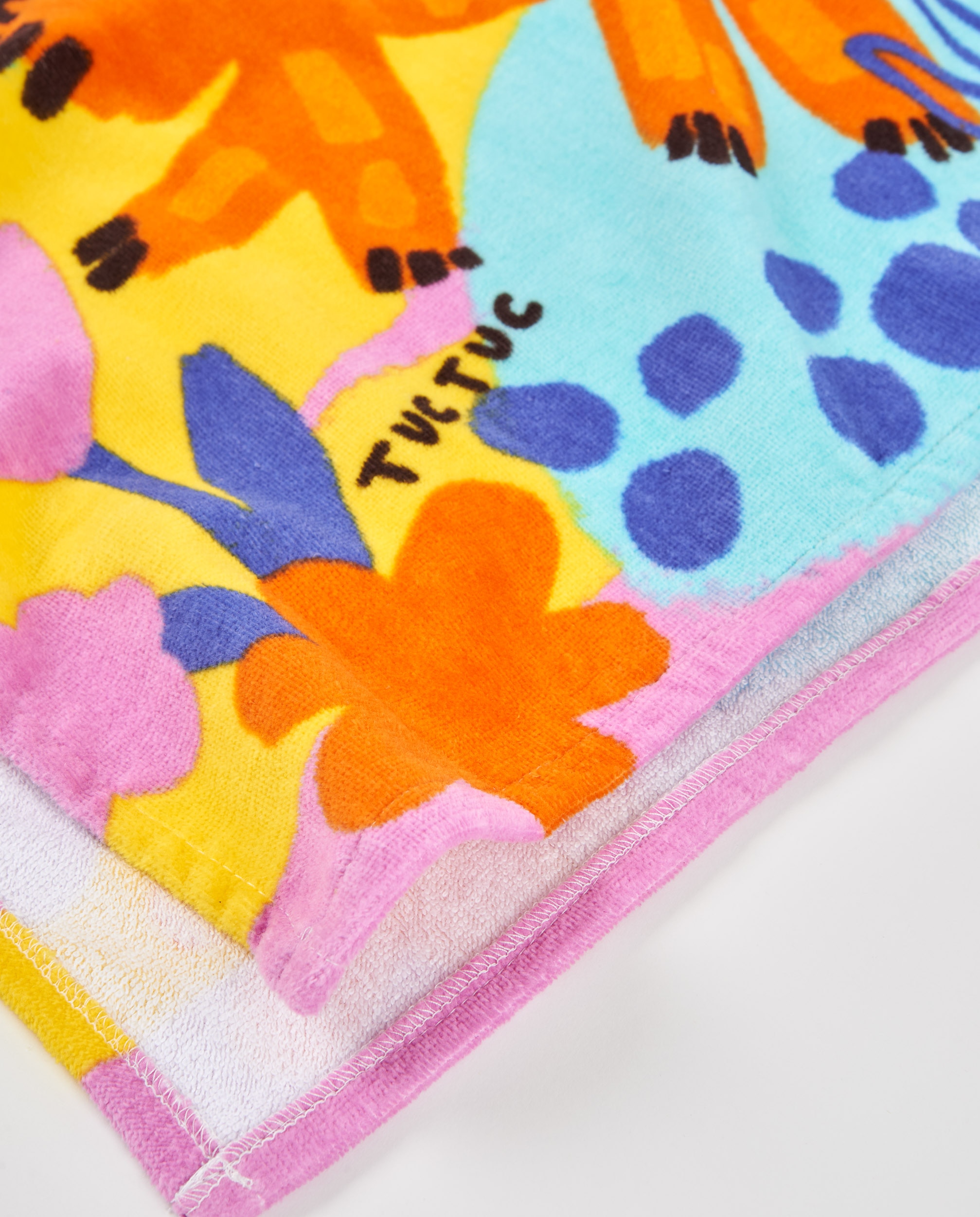 Toalha Poncho Infantil de Malha e Design Animal Tuc tuc Rosa-4
