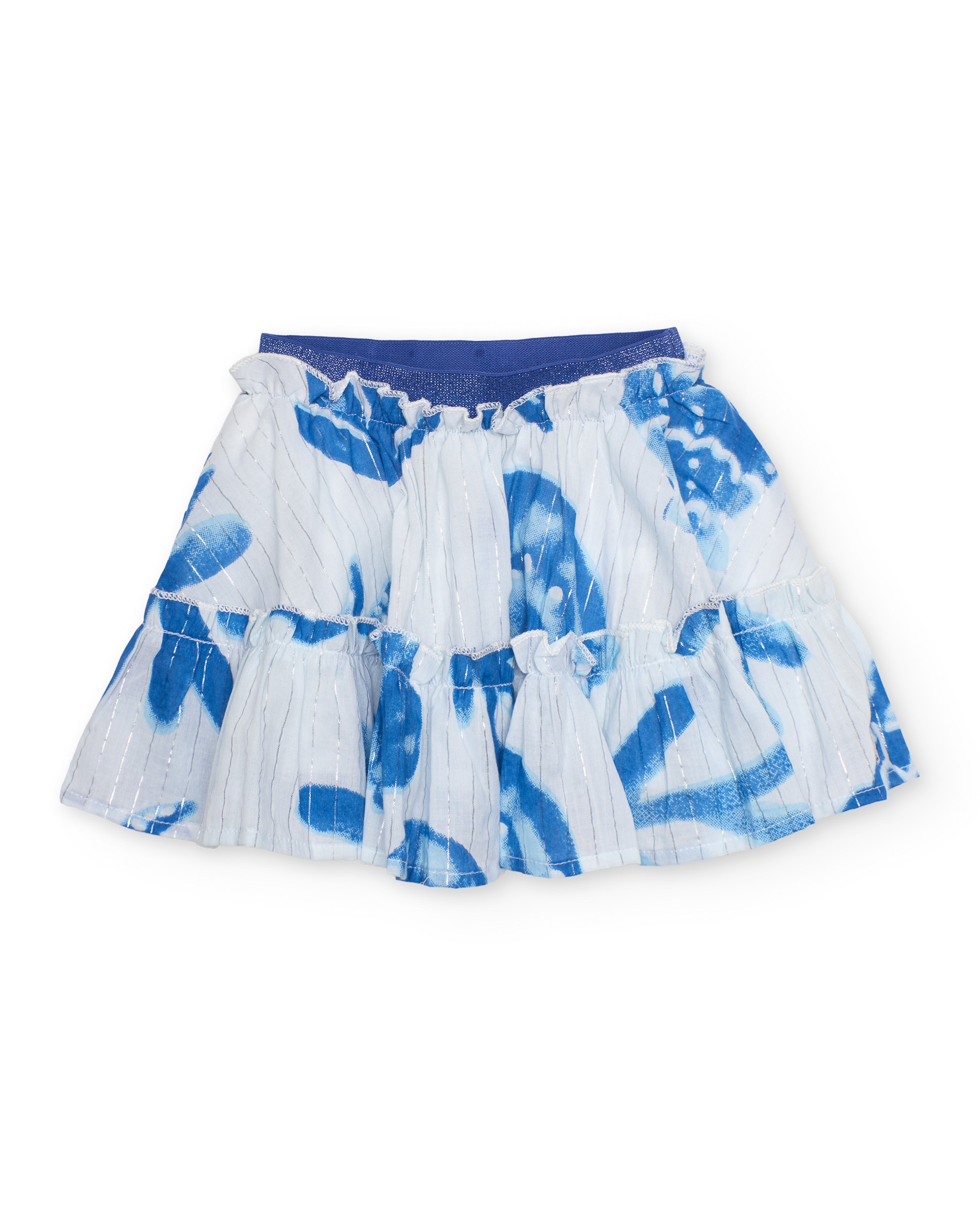 Saia Infantil de Plana com Folho Duplo Branco-1