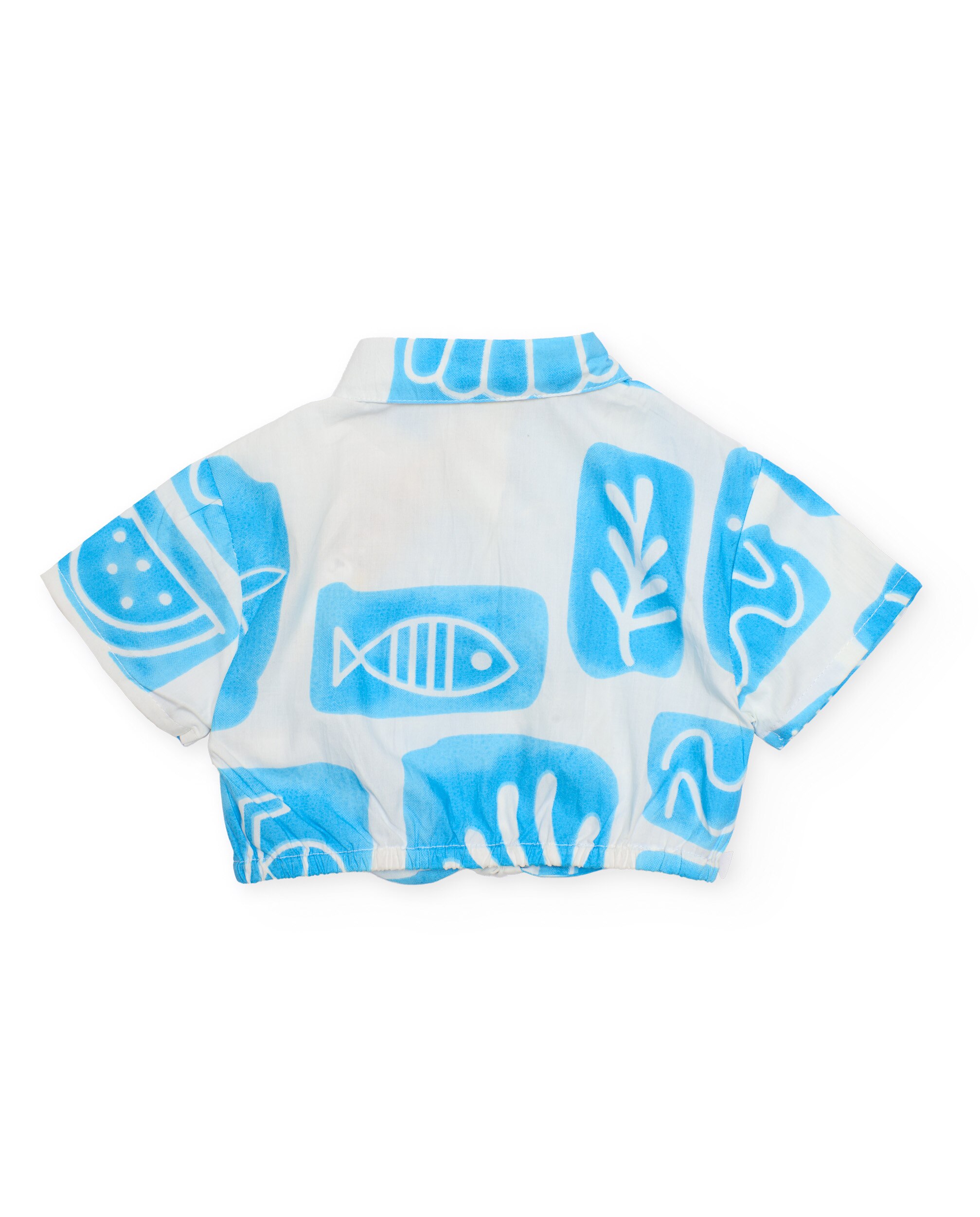 Conjunto Infantil de Plana com Design Tropical Branco-4