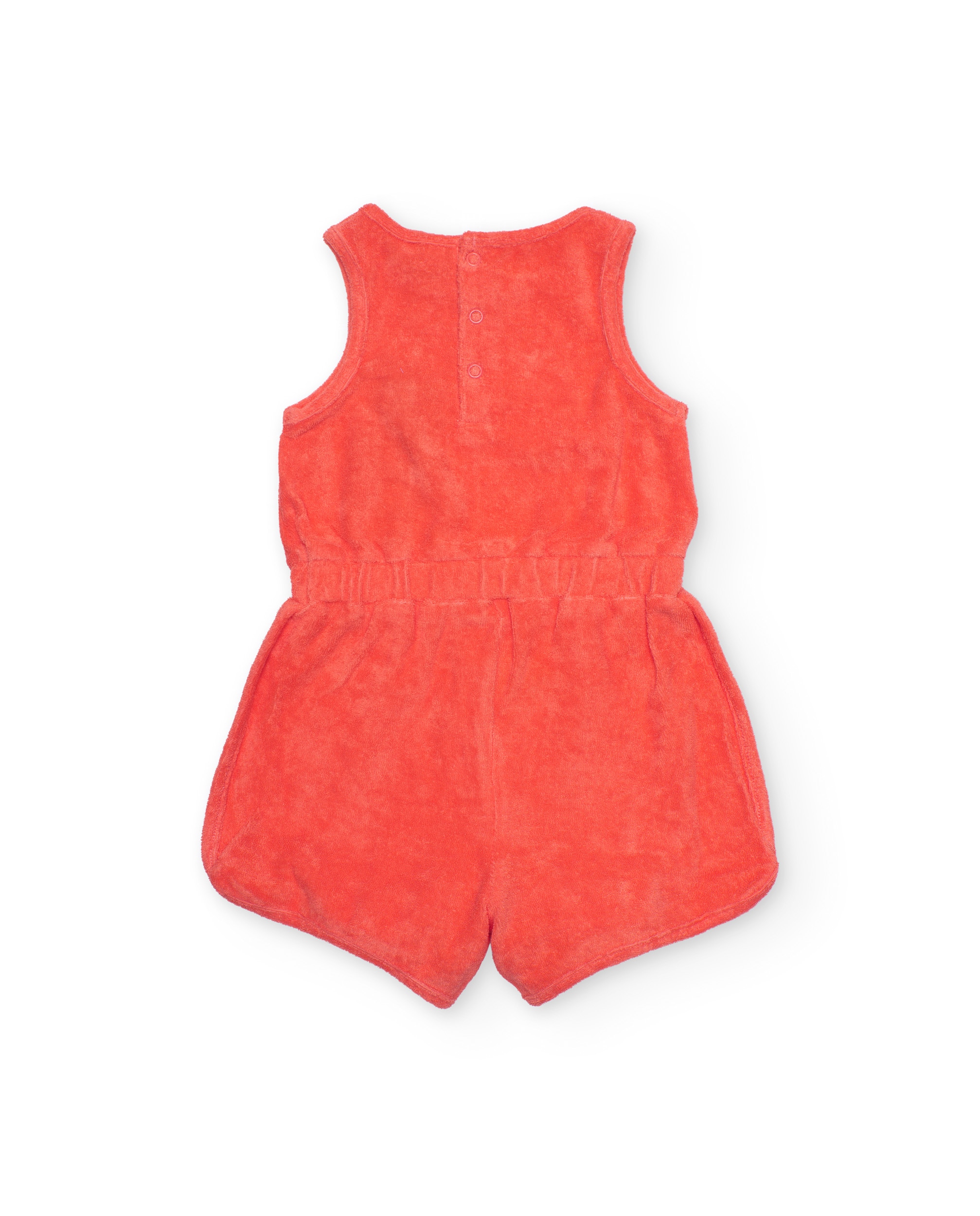 Macacão Infantil de Malha e Tecido de Toalha Coral-2
