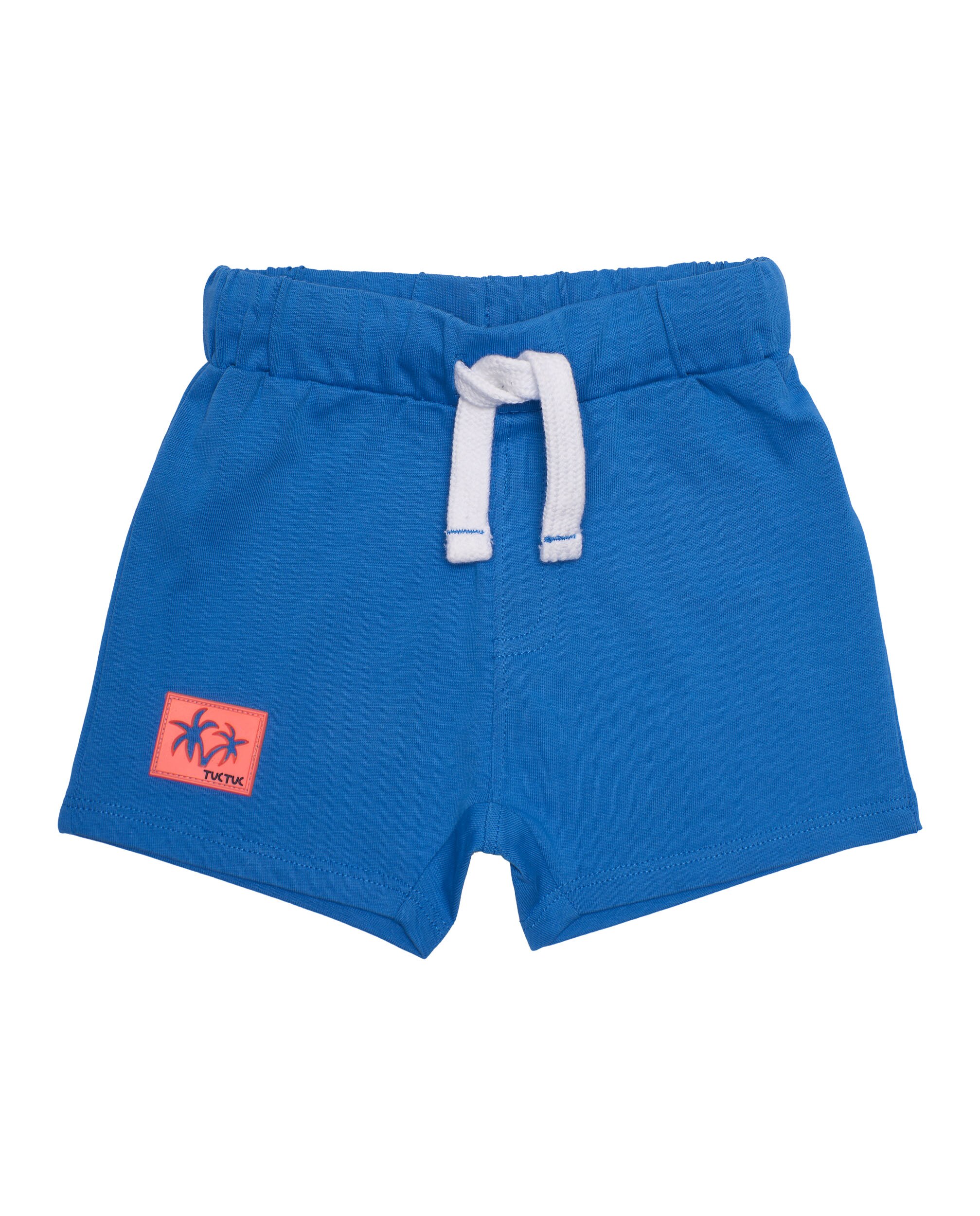 Conjunto Infantil de Malha e Estampado de Franjas Azul-3