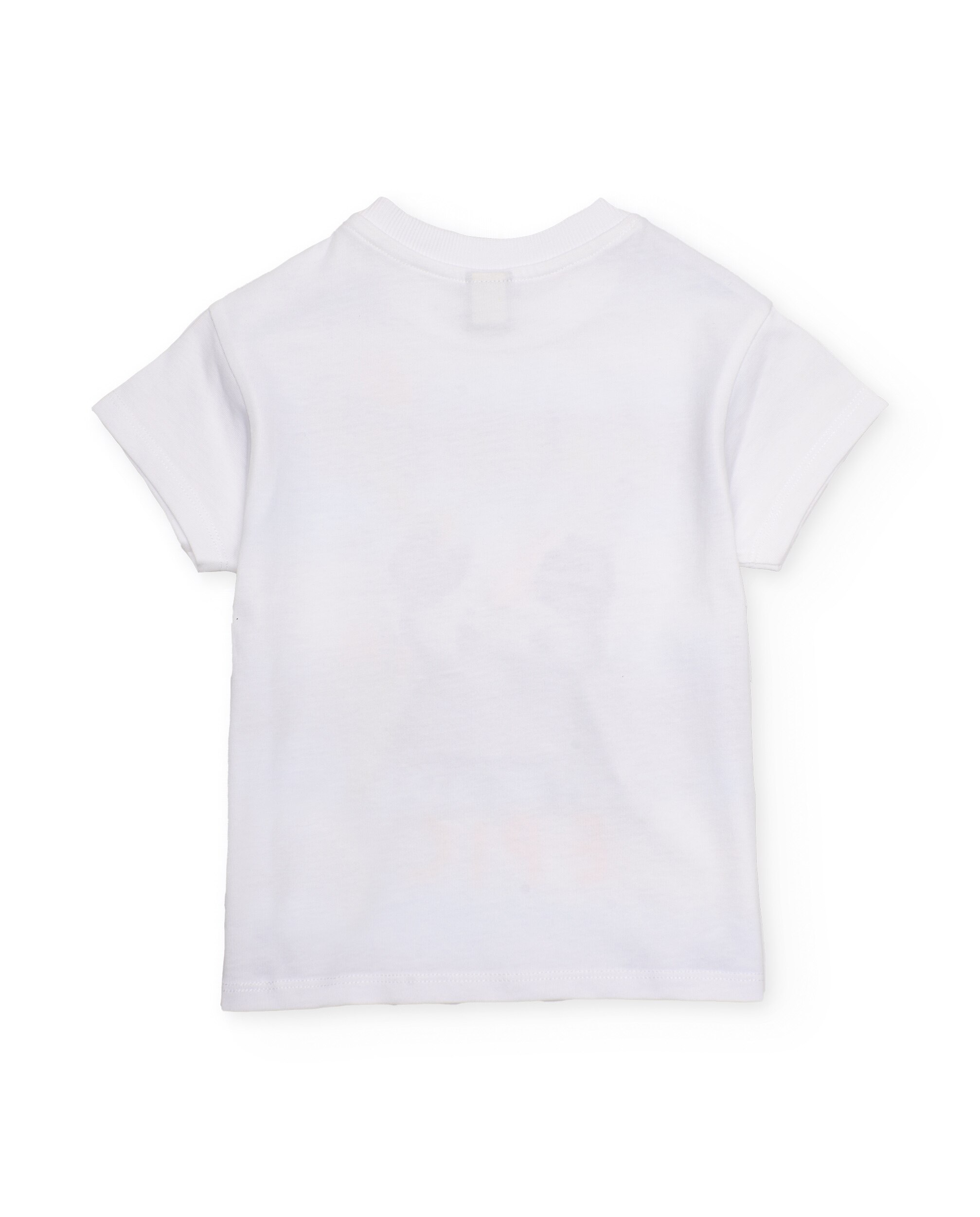 Conjunto Infantil de Malha e Estampado de Franjas Azul-4