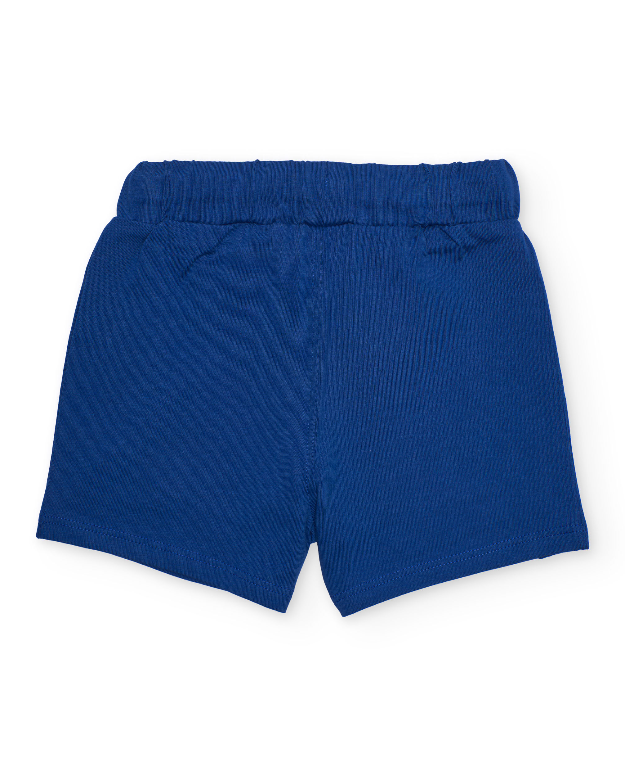 Bermudas Infantil de Malha e Bolsos Laterais Azul-marinho-2