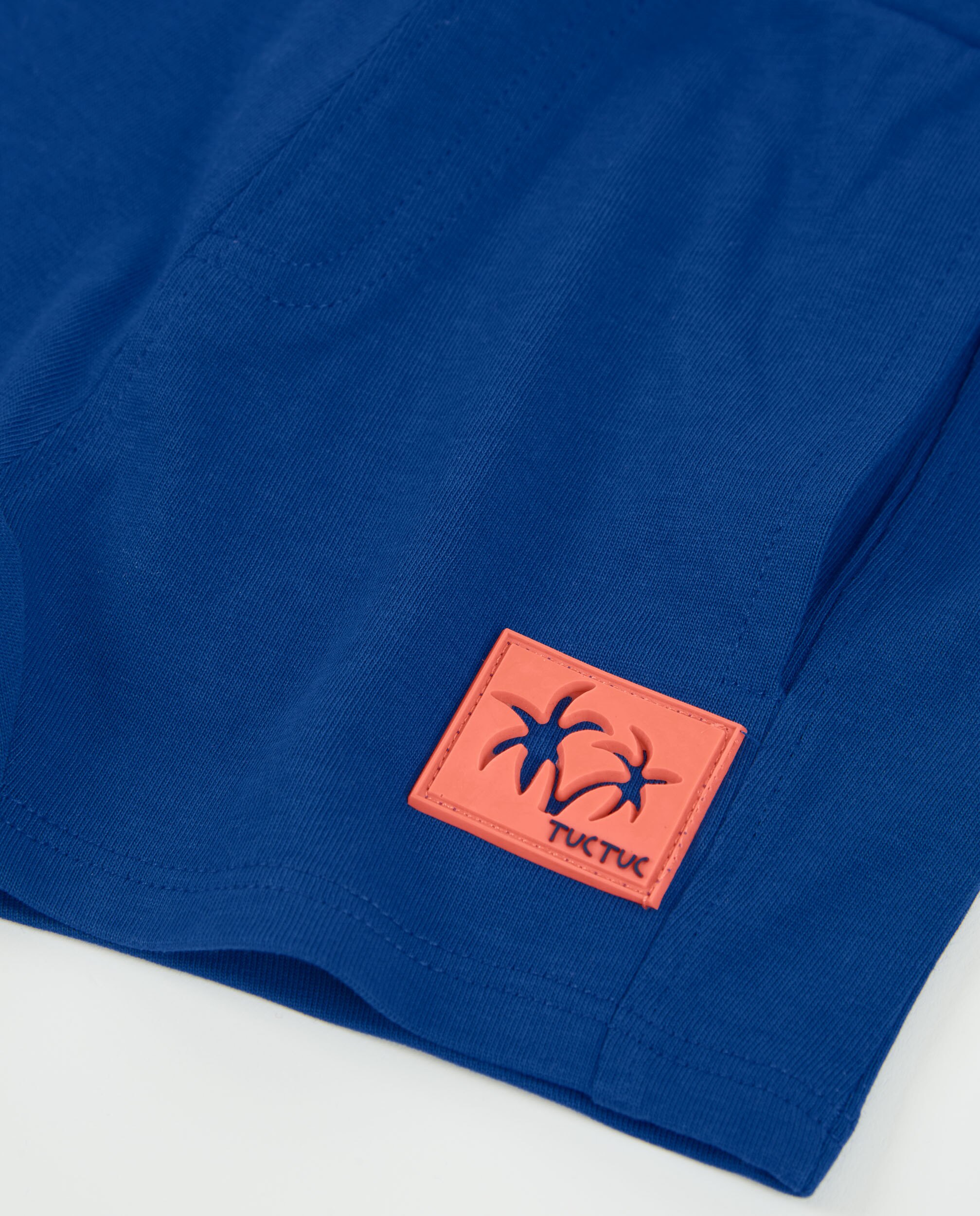 Bermudas Infantil de Malha e Bolsos Laterais Azul-marinho-4