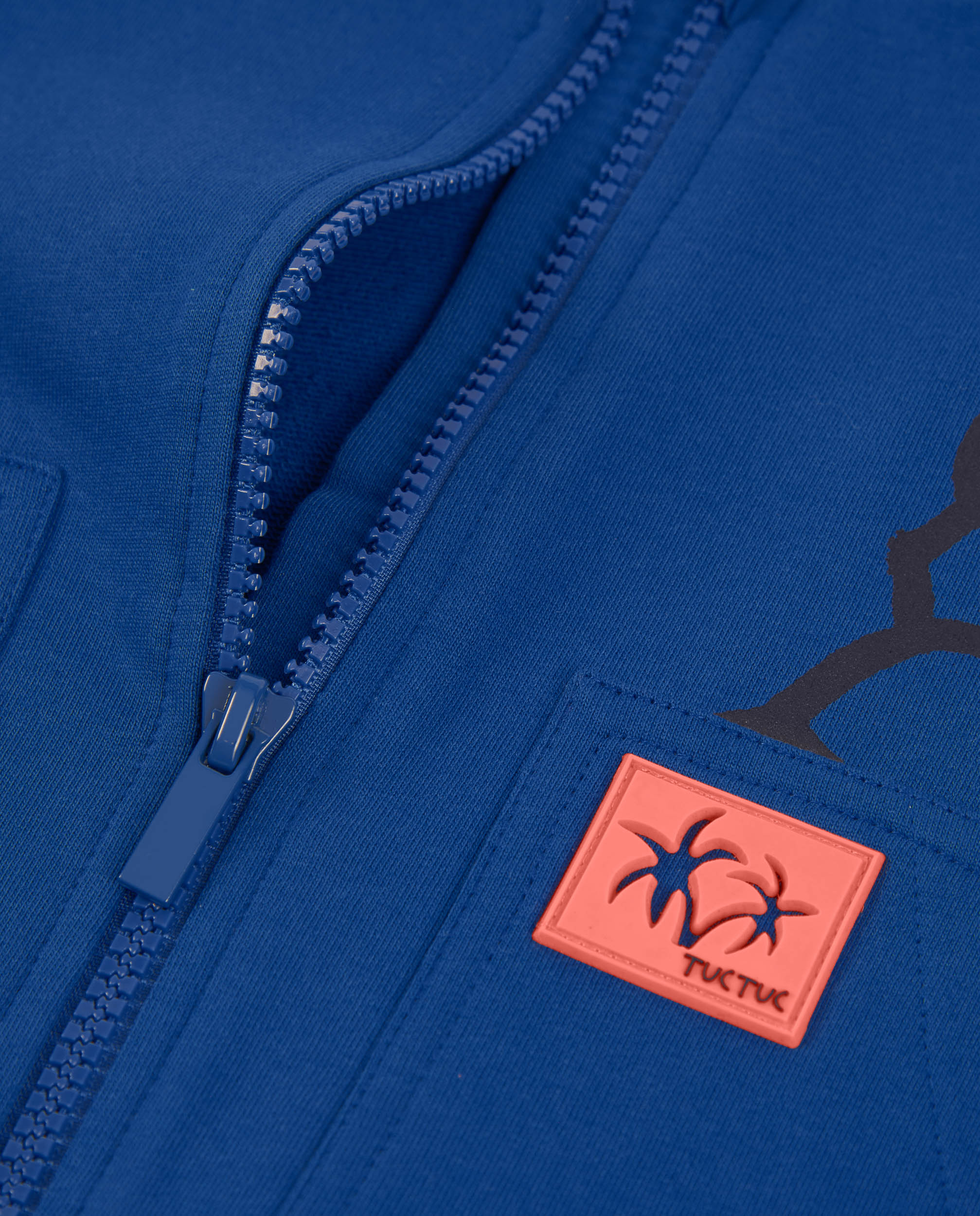 Sweat Infantil de Malha com Fecho Zip Azul-marinho-3
