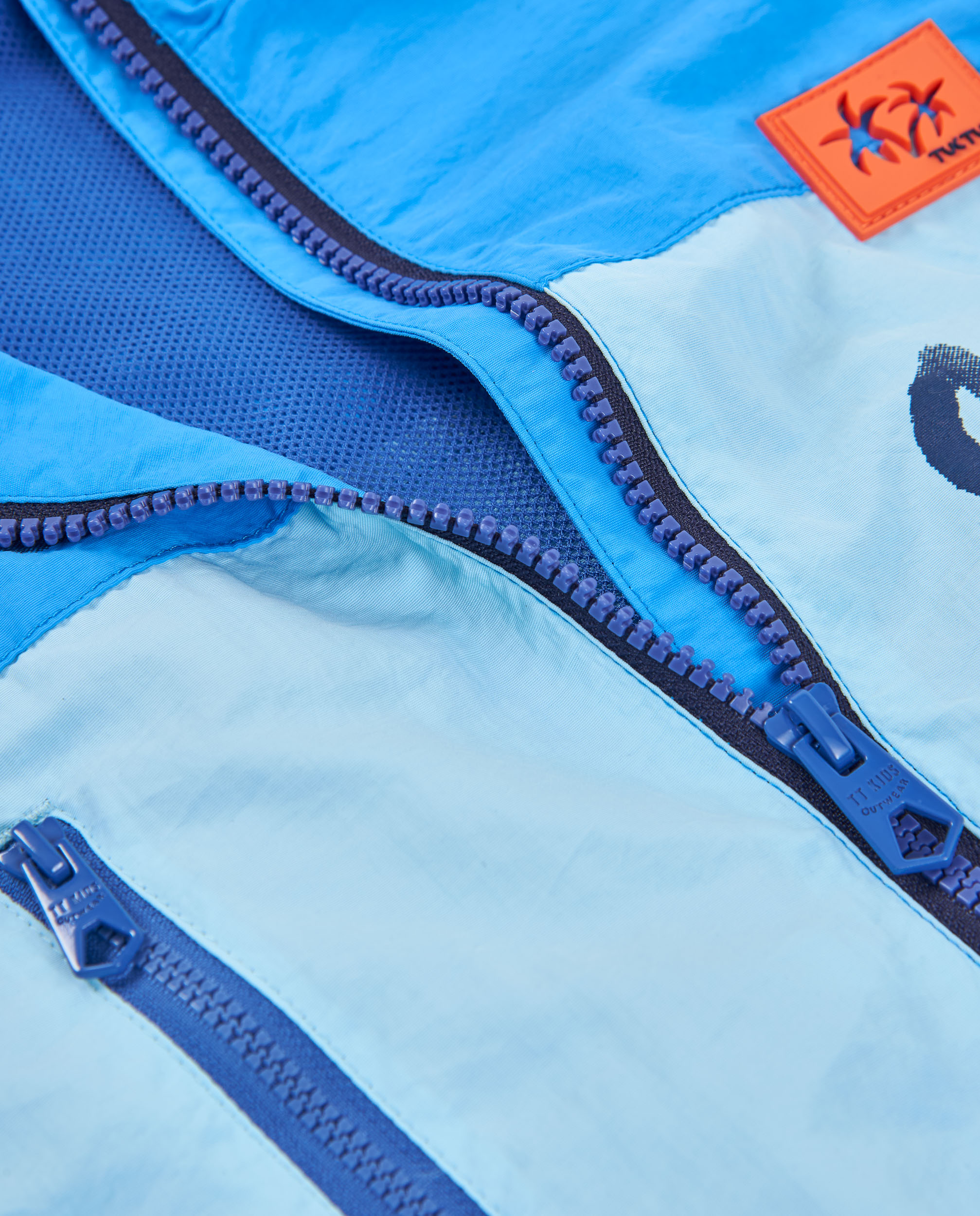 Casaco Infantil de Plana e Bolsos com Fecho Zip Azul-3