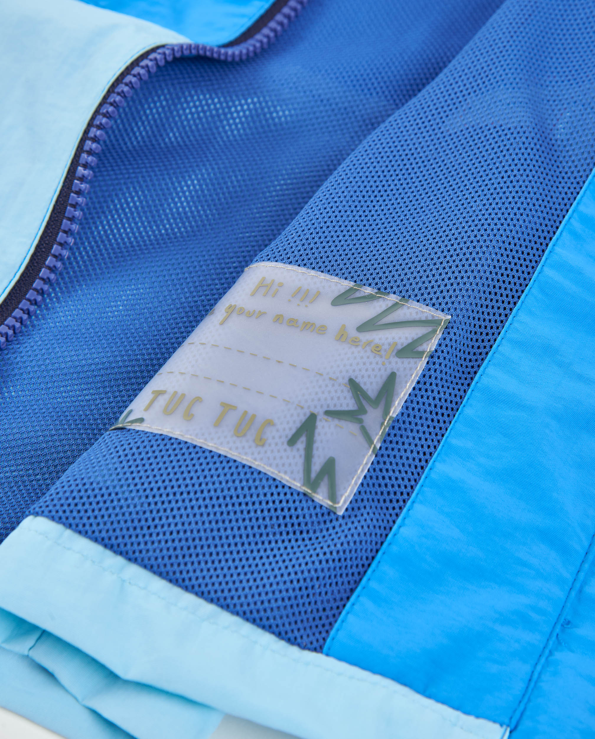 Casaco Infantil de Plana e Bolsos com Fecho Zip Azul-4