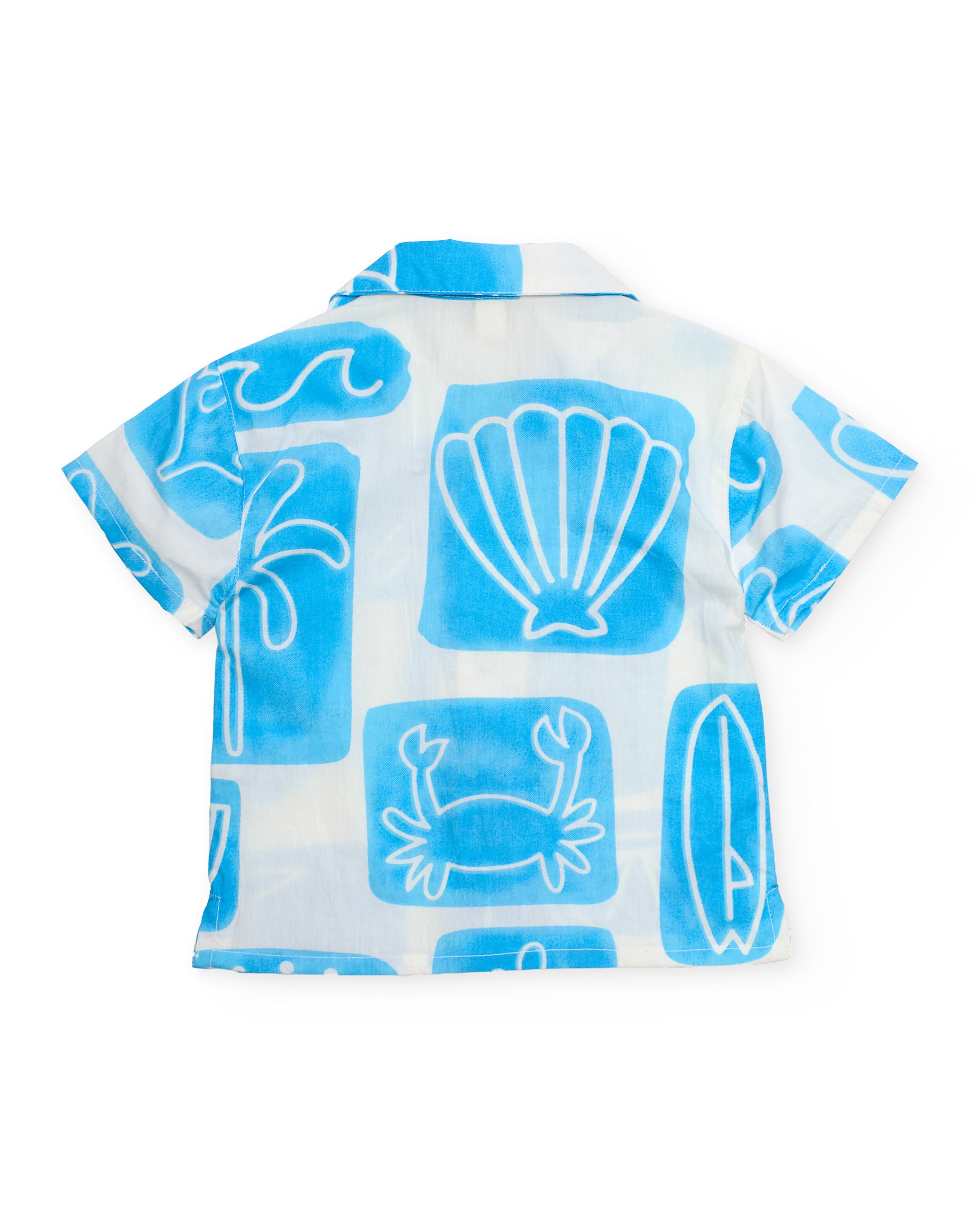Camisa Infantil de Plana com Tecido Leve Branco-2