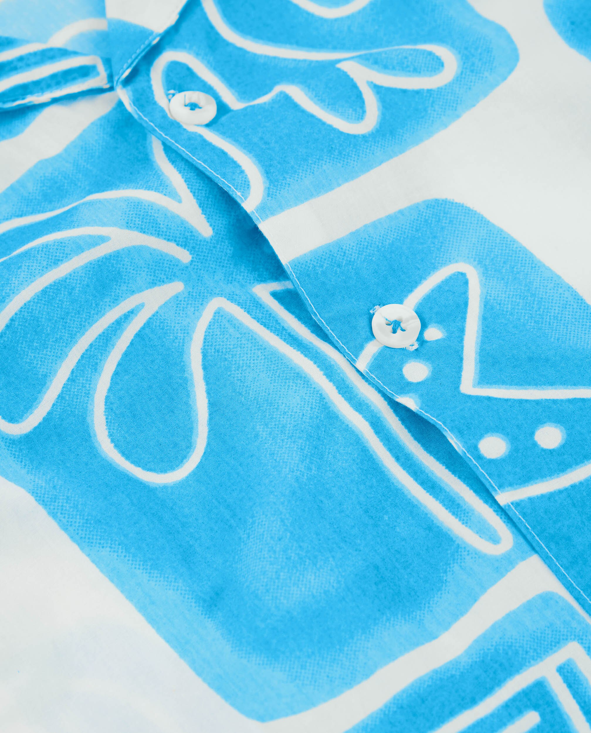 Camisa Infantil de Plana com Tecido Leve Branco-3