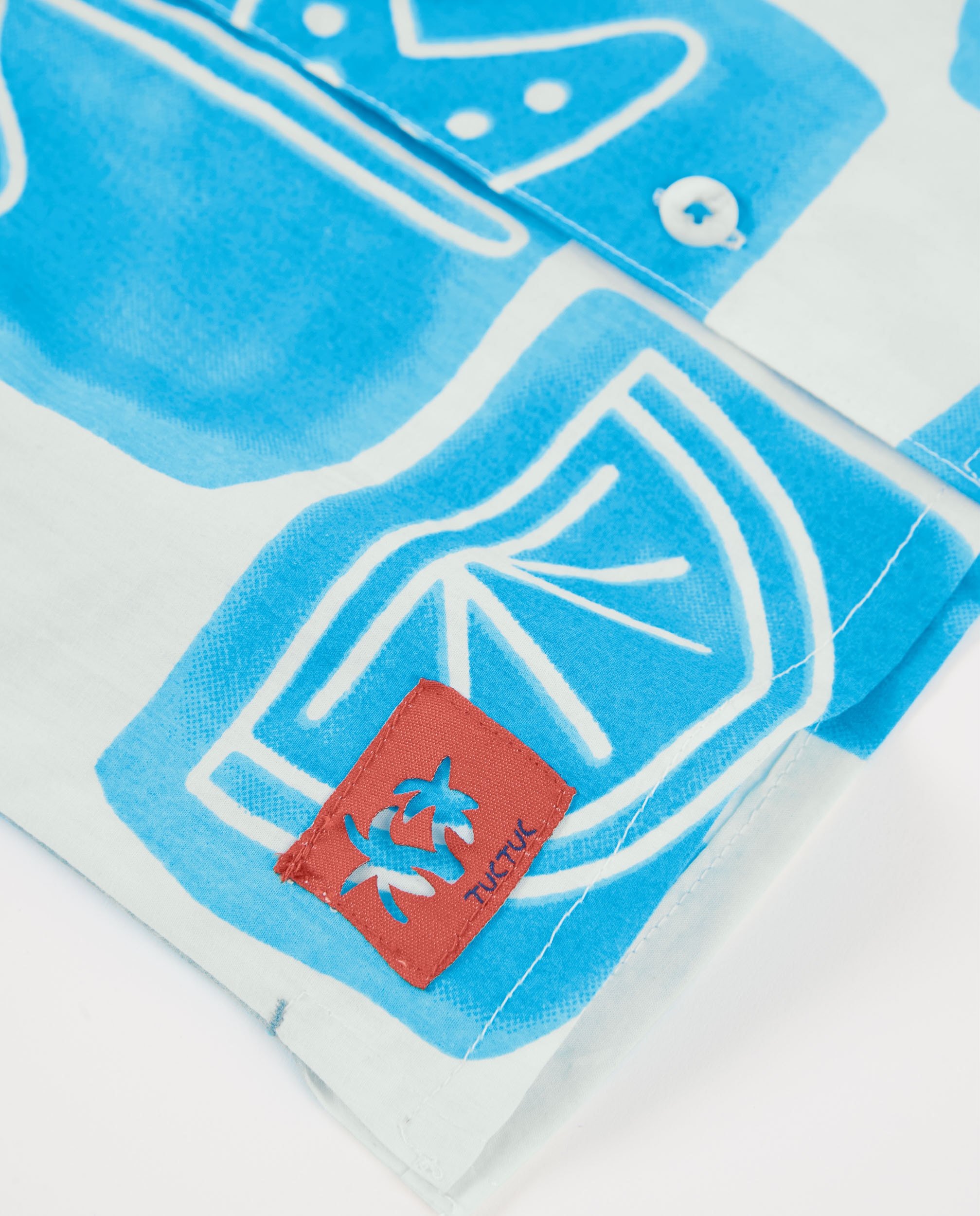 Camisa Infantil de Plana com Tecido Leve Branco-4
