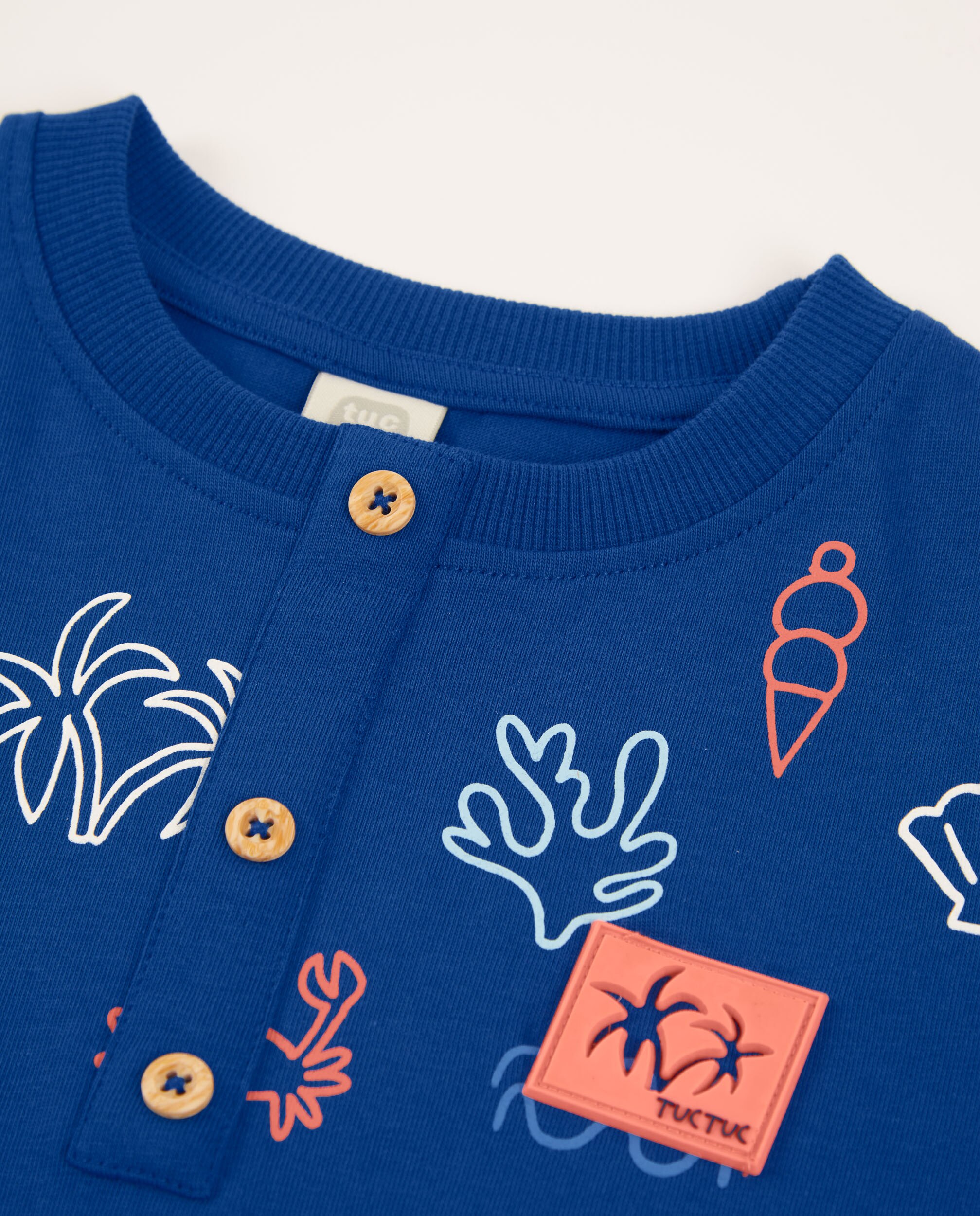 T-shirt Infantil de Malha e Aba Frontal Azul-marinho-3