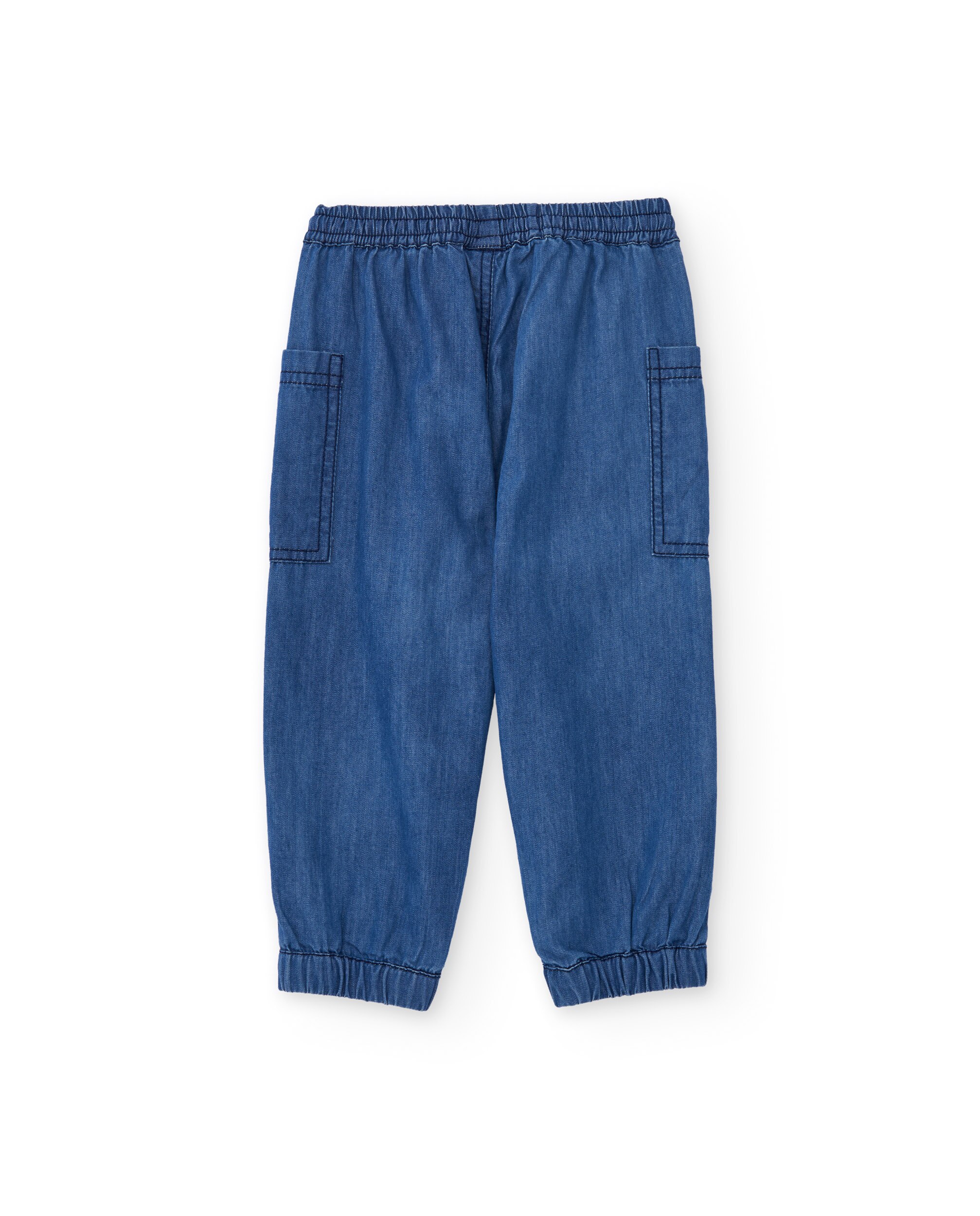 Calças de Plana com Denim Leve Tuc tuc Azul denim-2