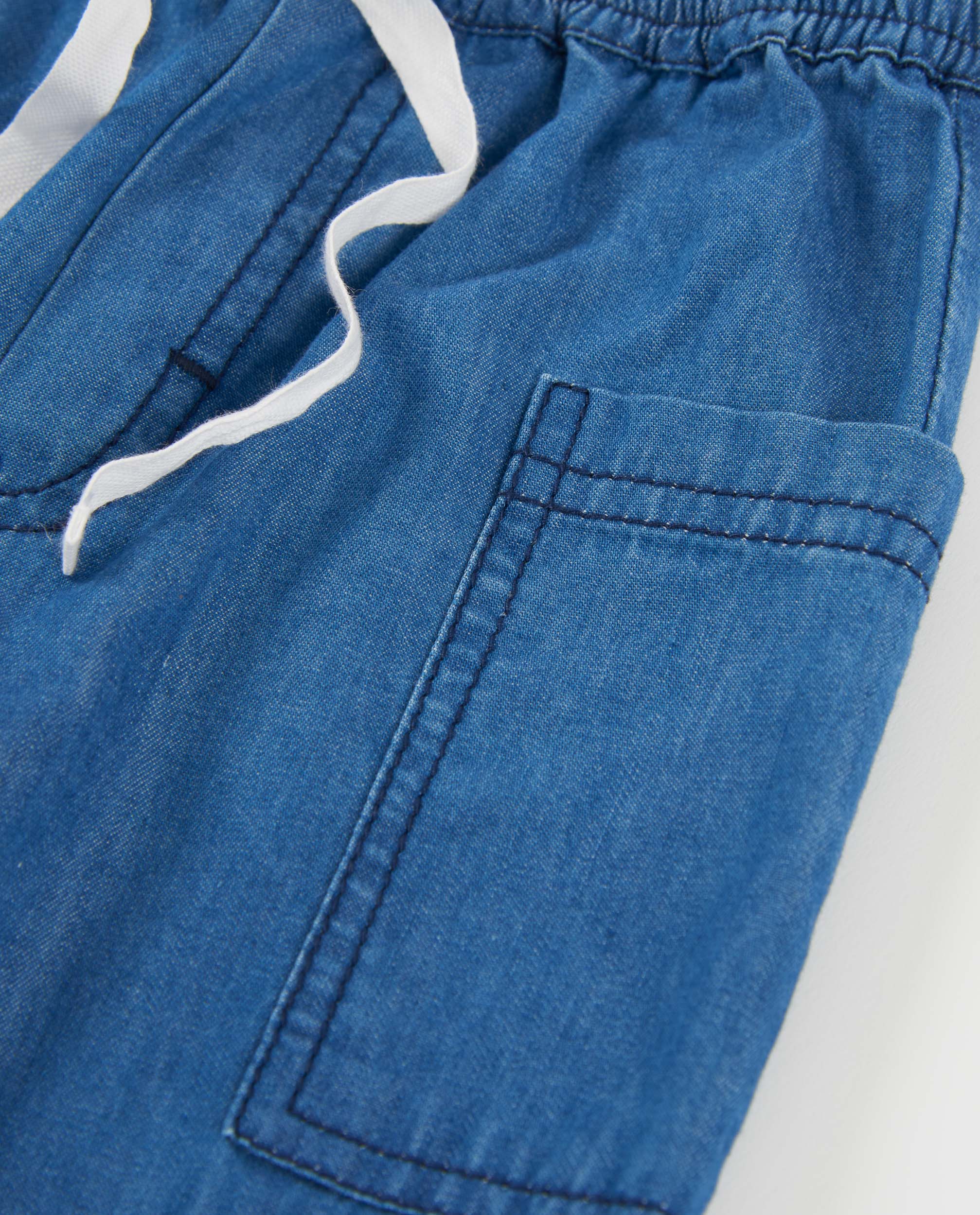 Calças de Plana com Denim Leve Tuc tuc Azul denim-3