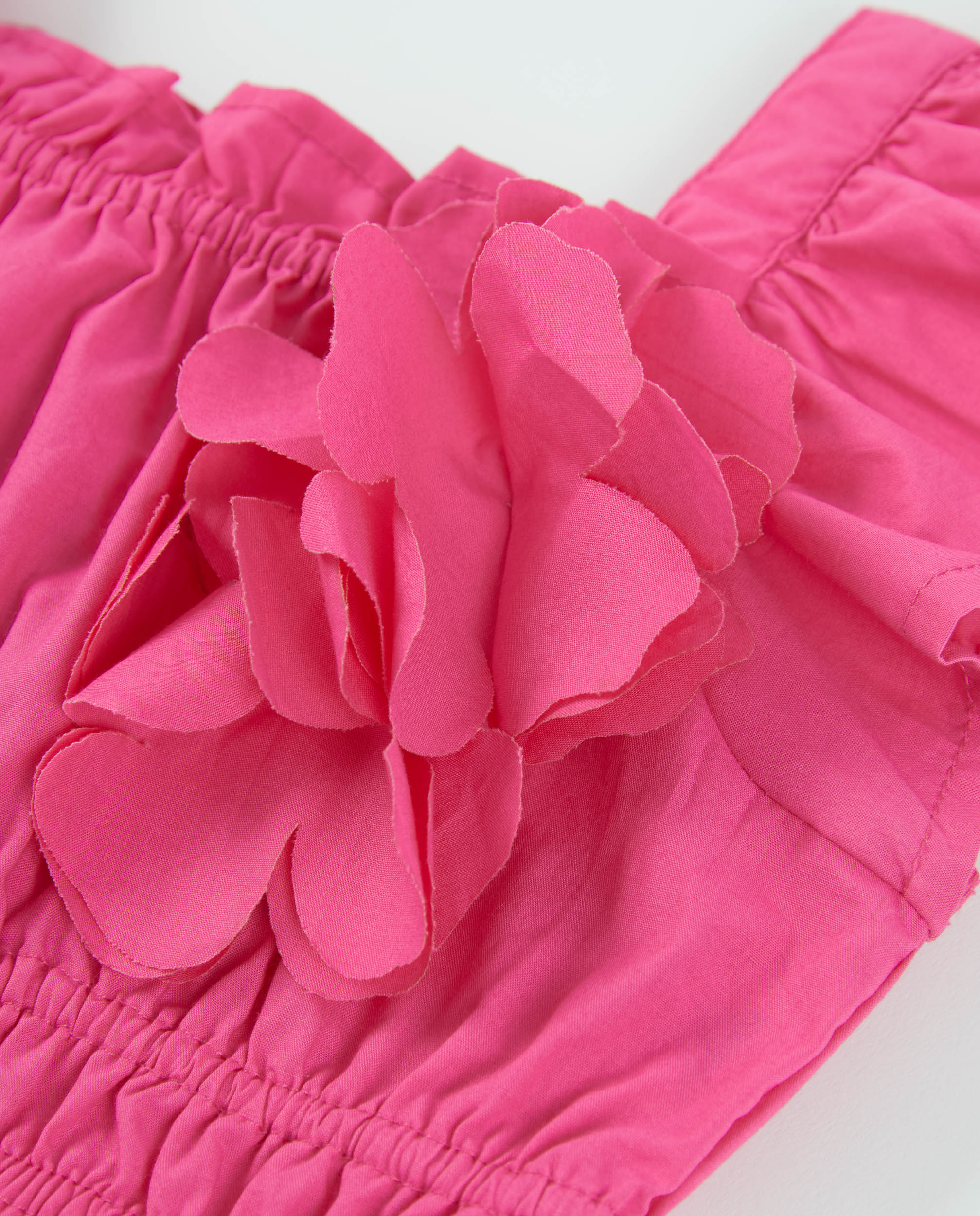 T-shirt Infantil de Algodão e Aplicação de Flores Rosa-3