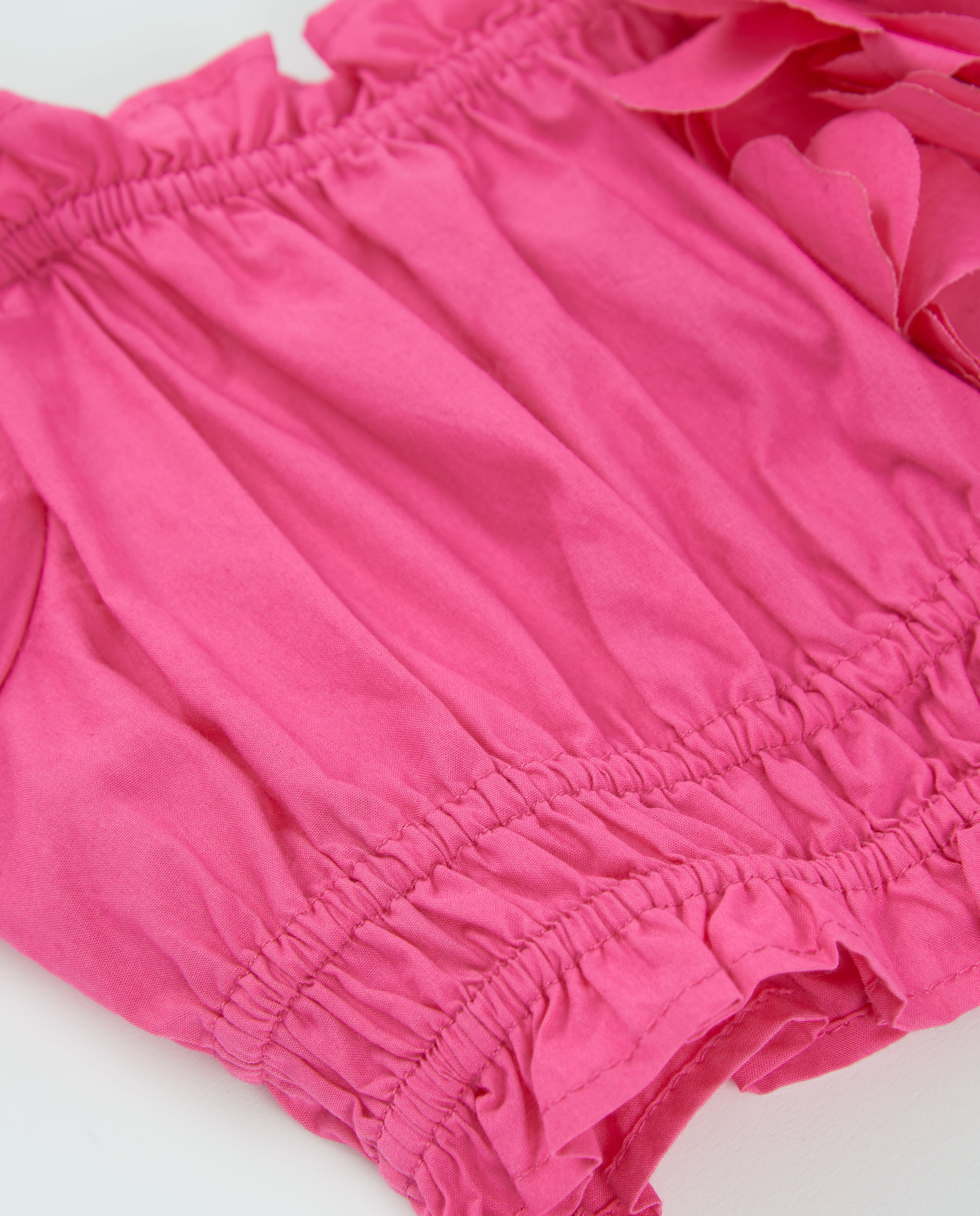 T-shirt Infantil de Algodão e Aplicação de Flores Rosa-4