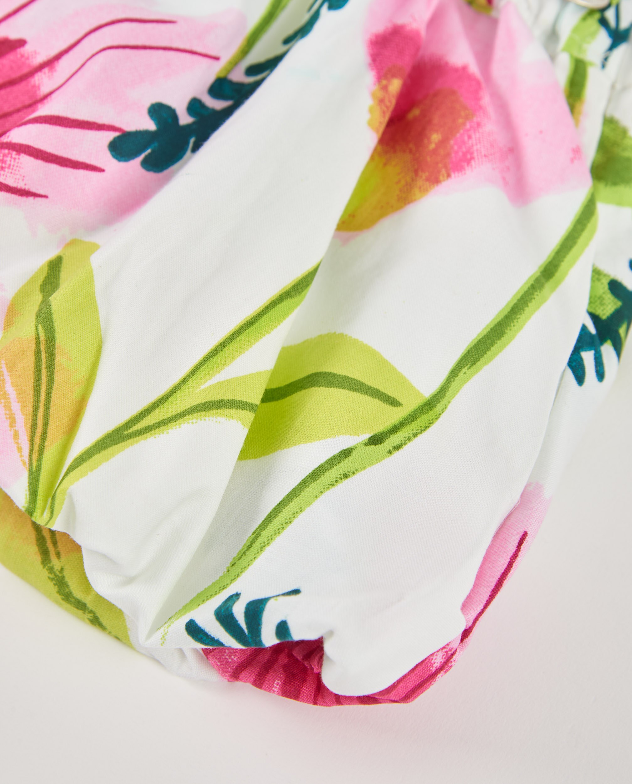 Saia Infantil de Plana com Design Floral Branco-4