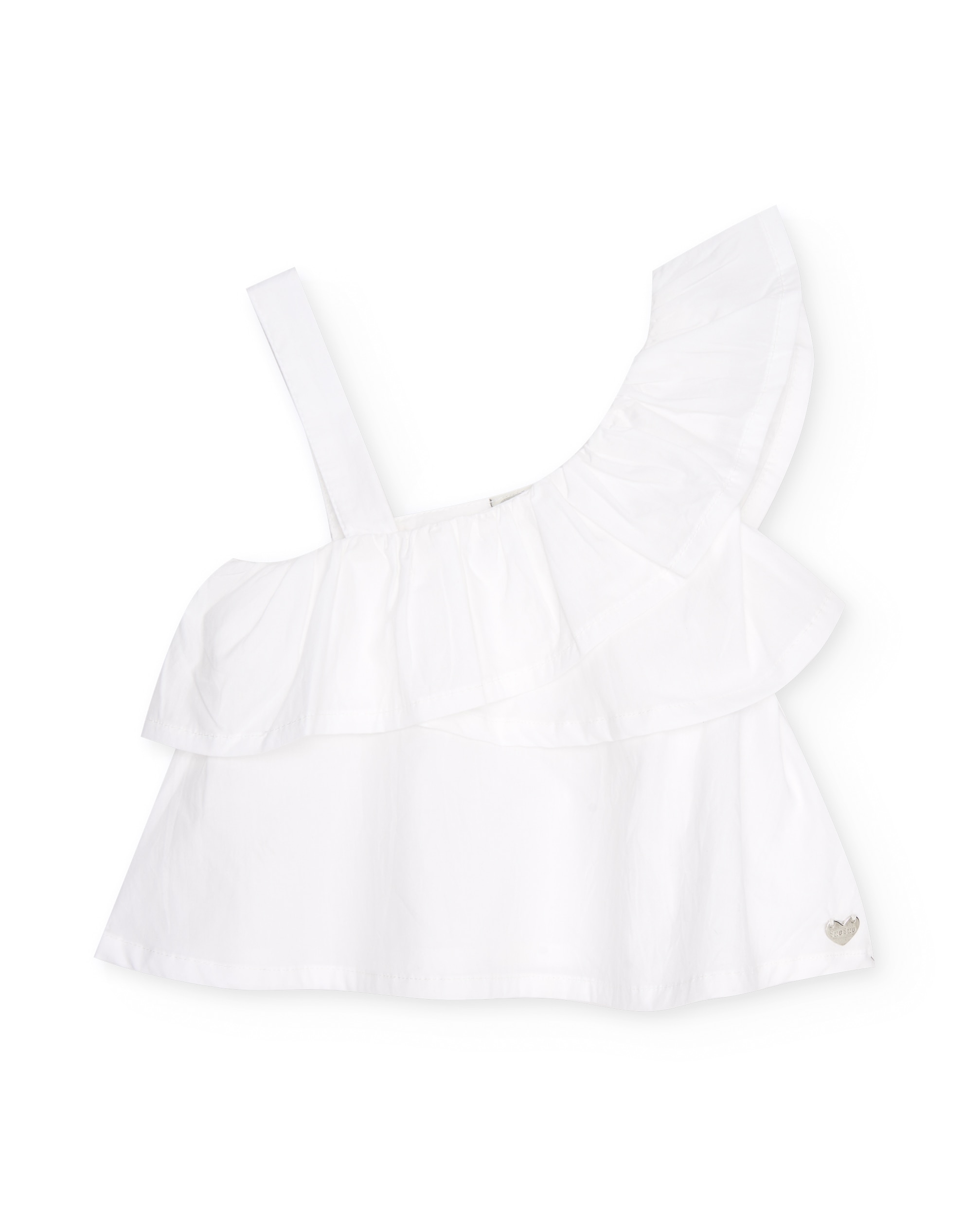 Imagem 0 de Blusa de Plana de Design Assimétrico com Folho
