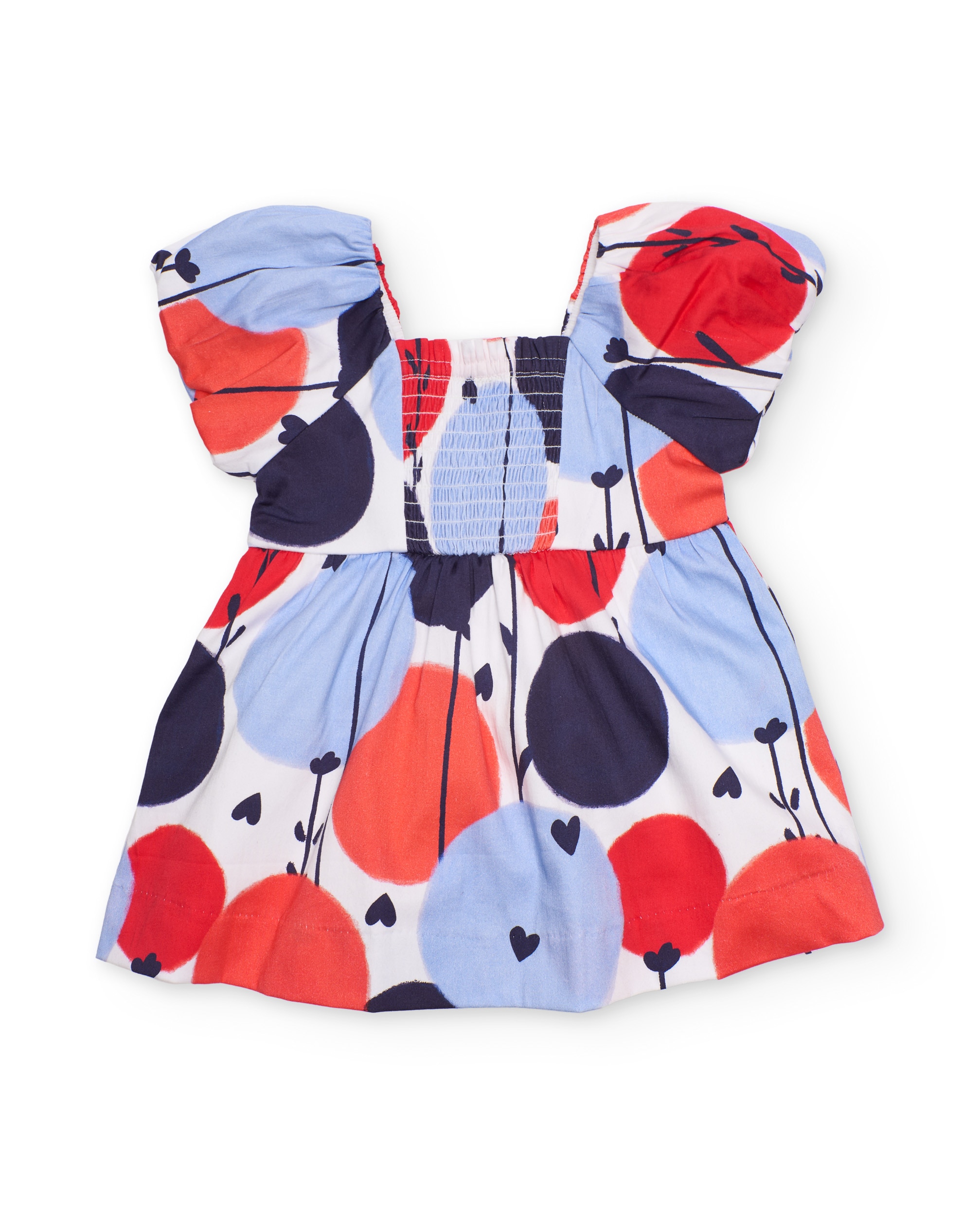 Vestido Infantil de Plana com Mangas Abalonadas Tuc tuc Branco-2
