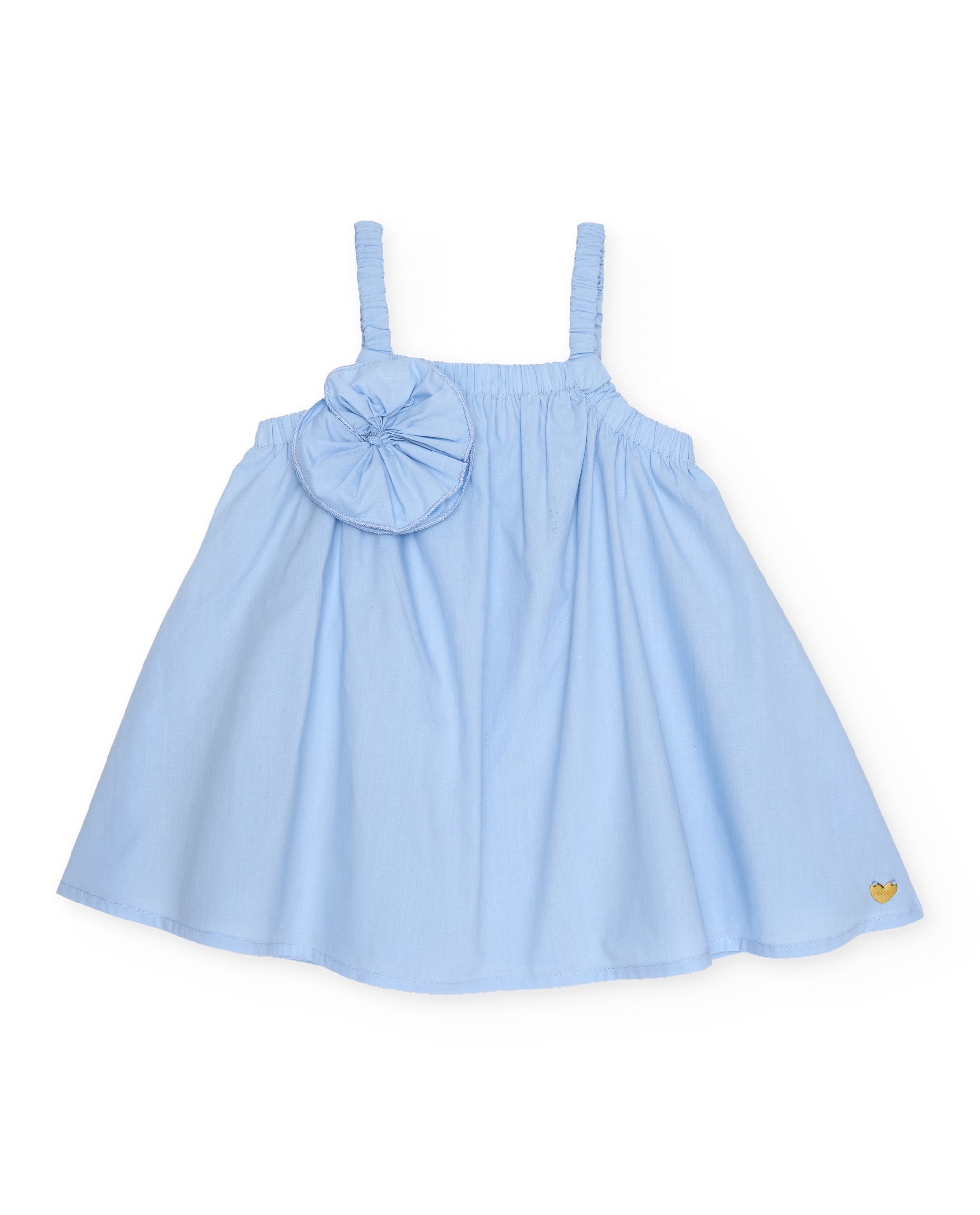 Imagem 0 de Vestido Infantil de Plana com Adorno de Flor