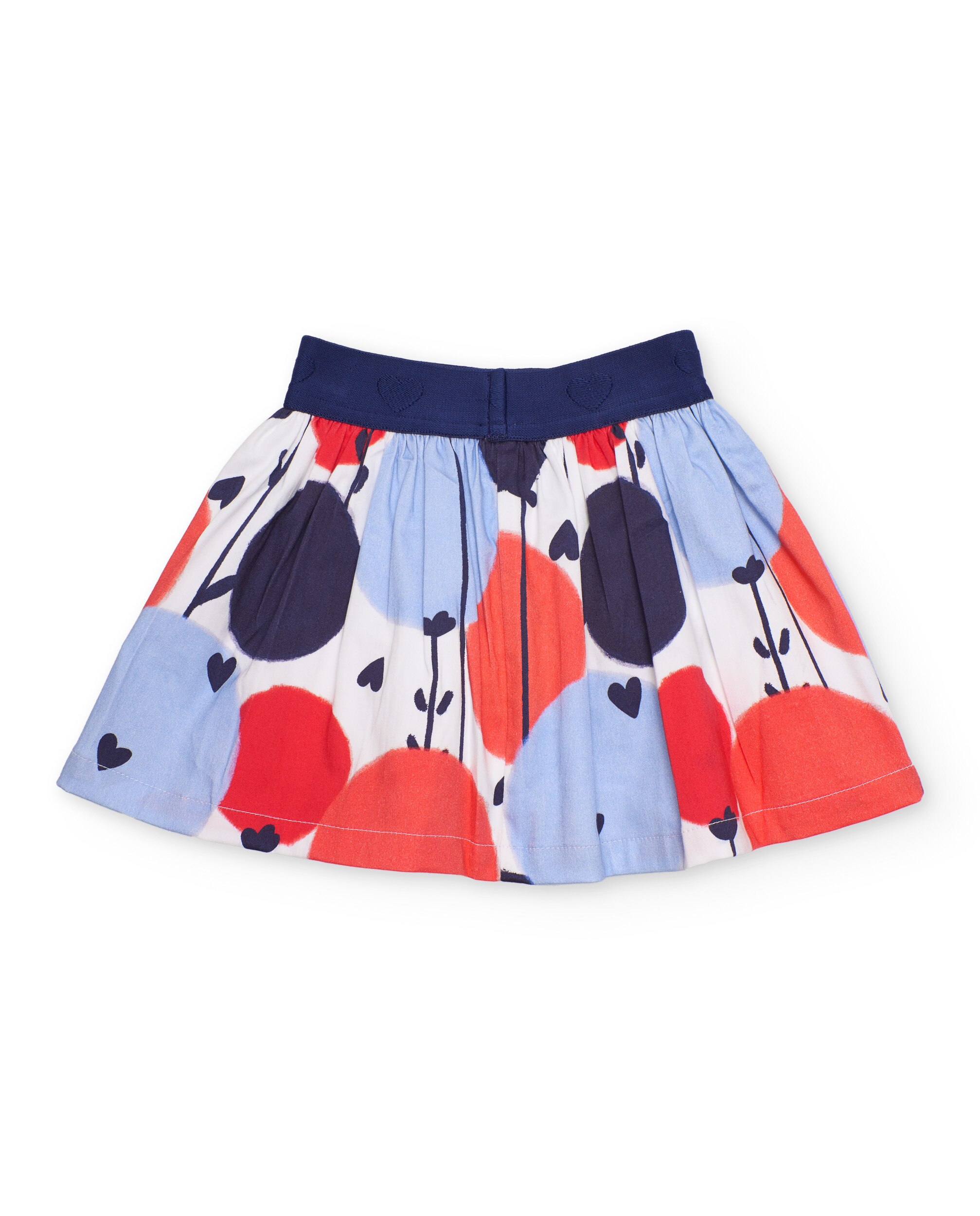 Saia Infantil de Plana com Cós Elástico Branco-2
