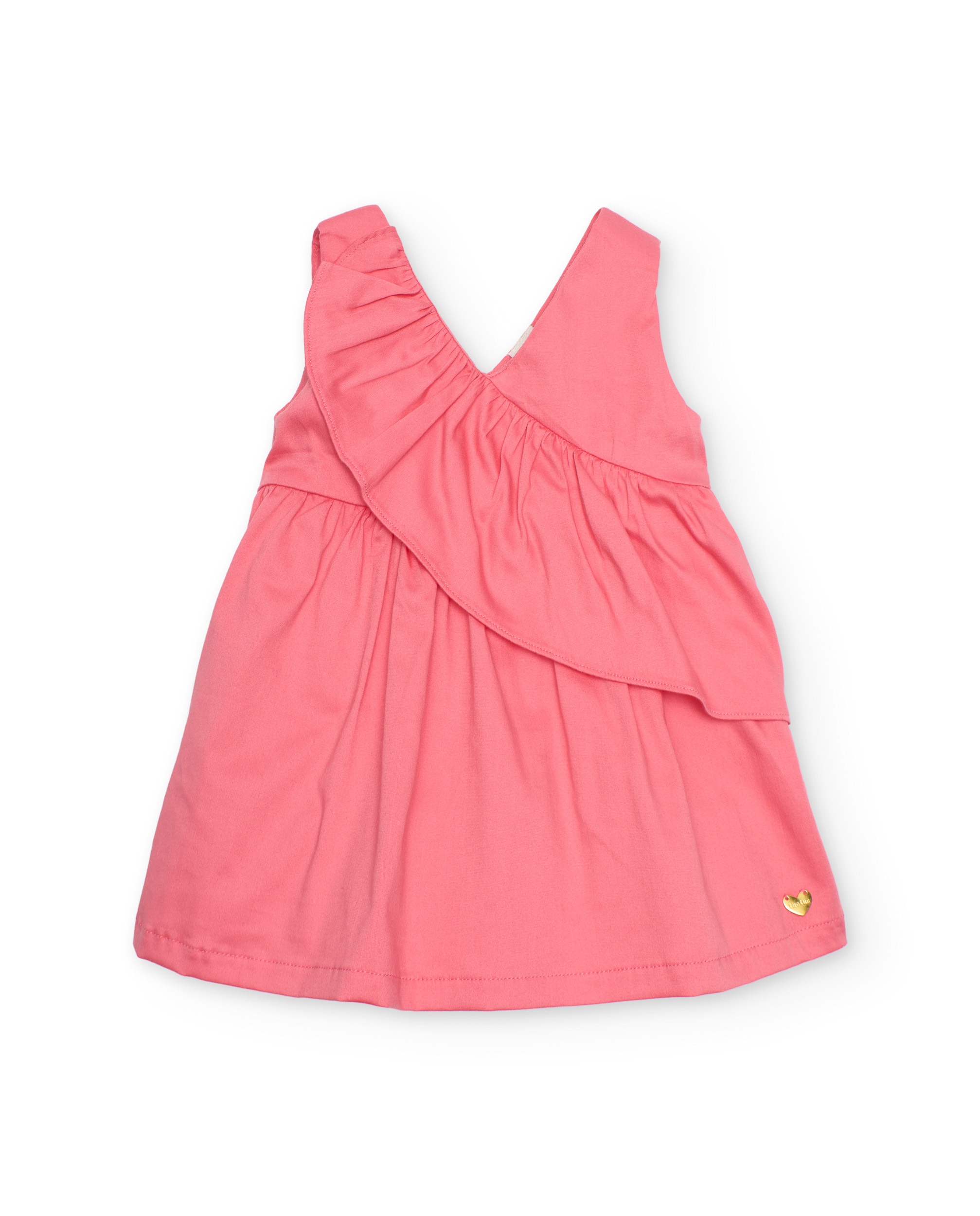 Imagem 0 de Vestido Infantil de Plana com Folho Frontal