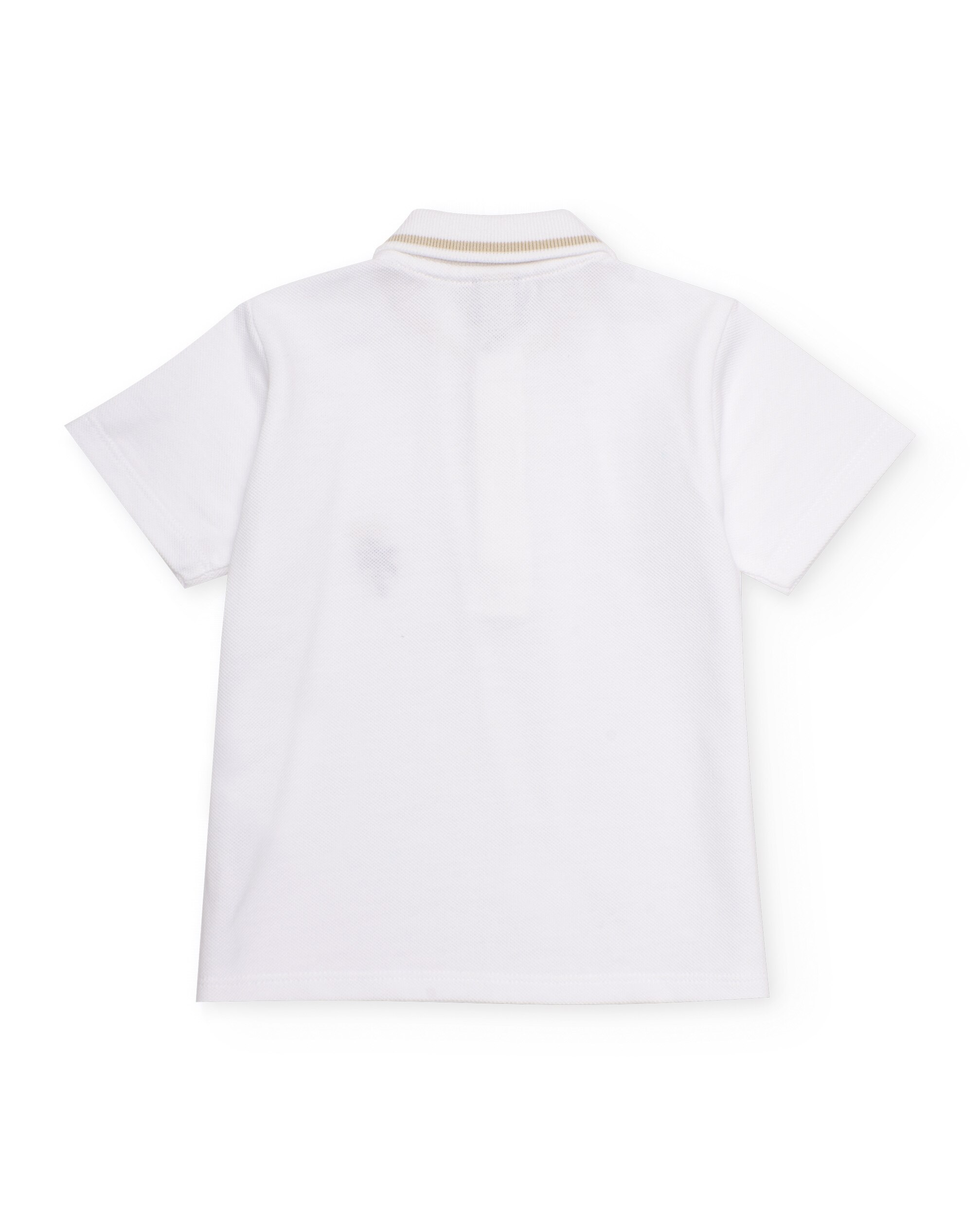 Polo Infantil de Malha com Bordado Decorativo Branco-2