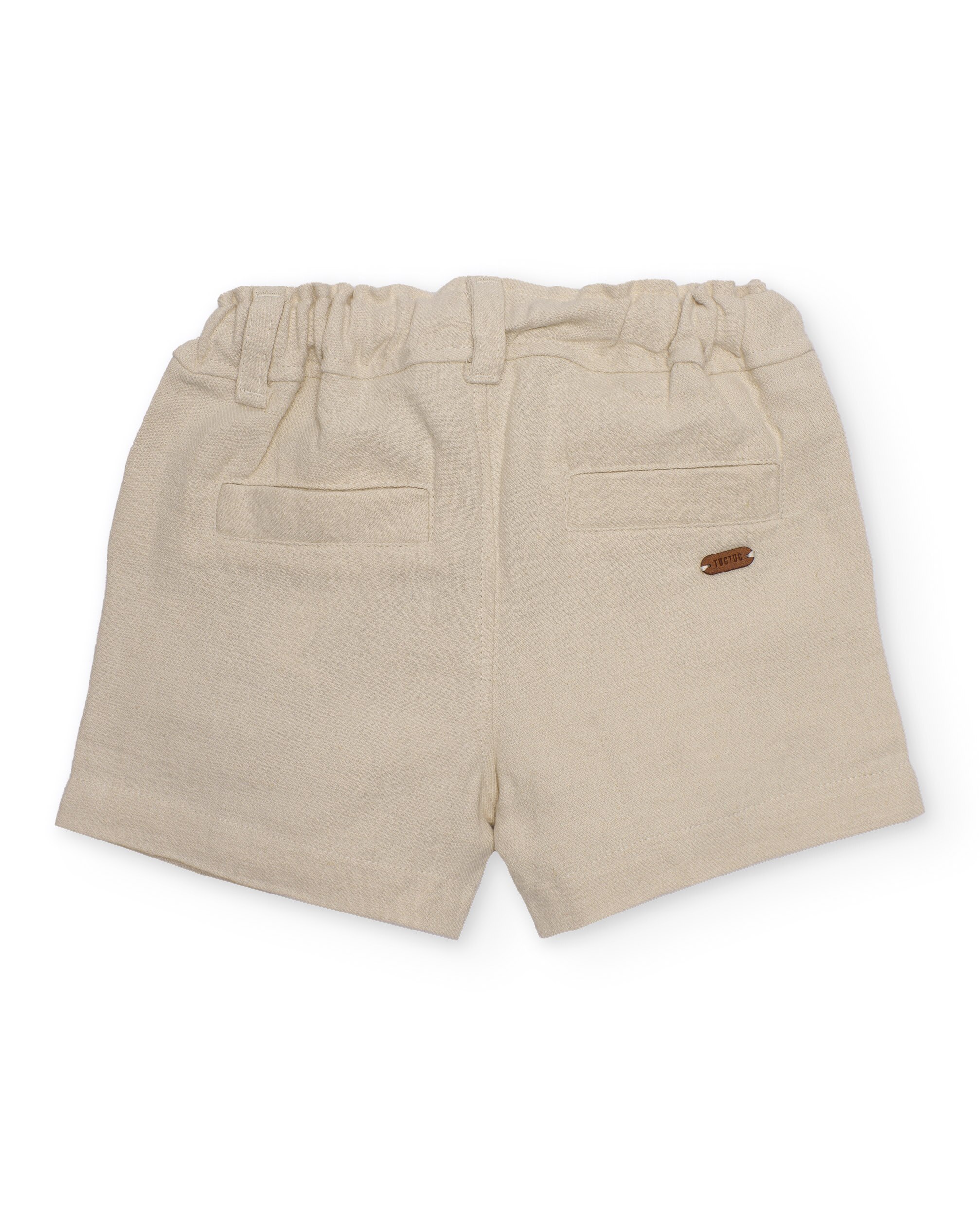 Bermudas Infantil de Plana e Tecido Leve Tuc tuc Bege-2