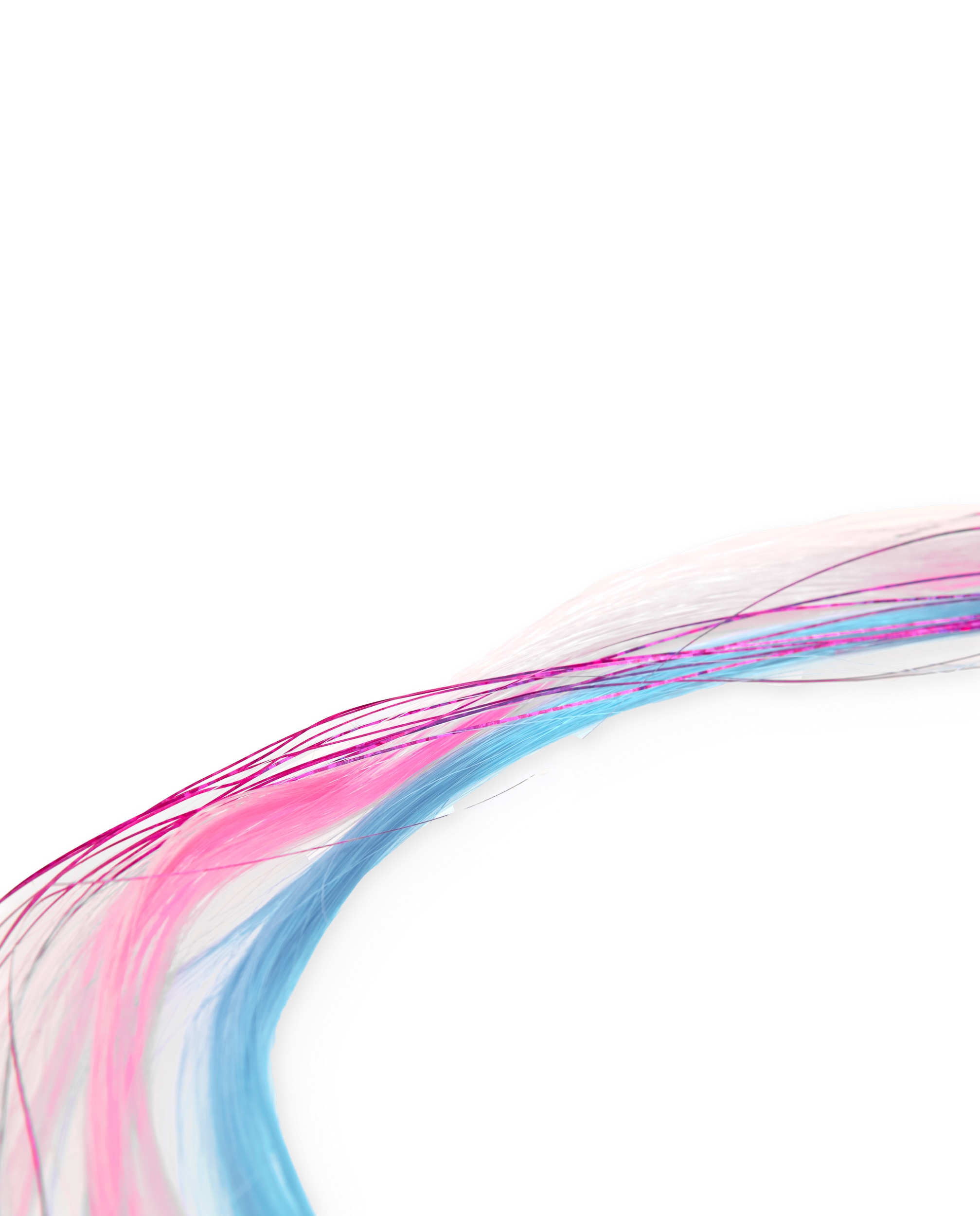 Acessório para o Cabelo Infantil de Fibras Compridas de Cores Tuc tuc Rosa / Branco-2
