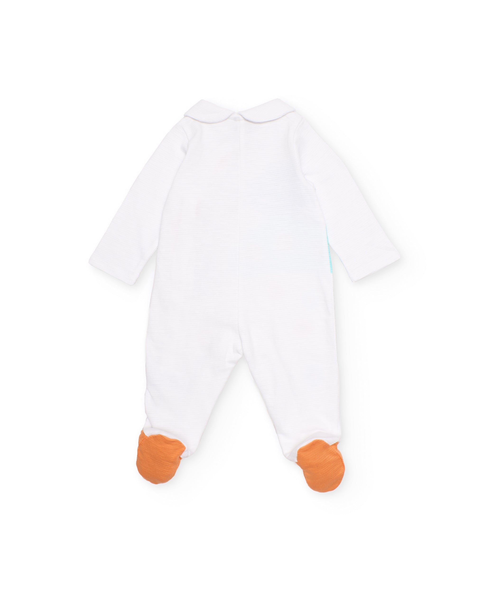 Babygrow para Recém-nascido de Malha e Fecho Lateral Branco-3