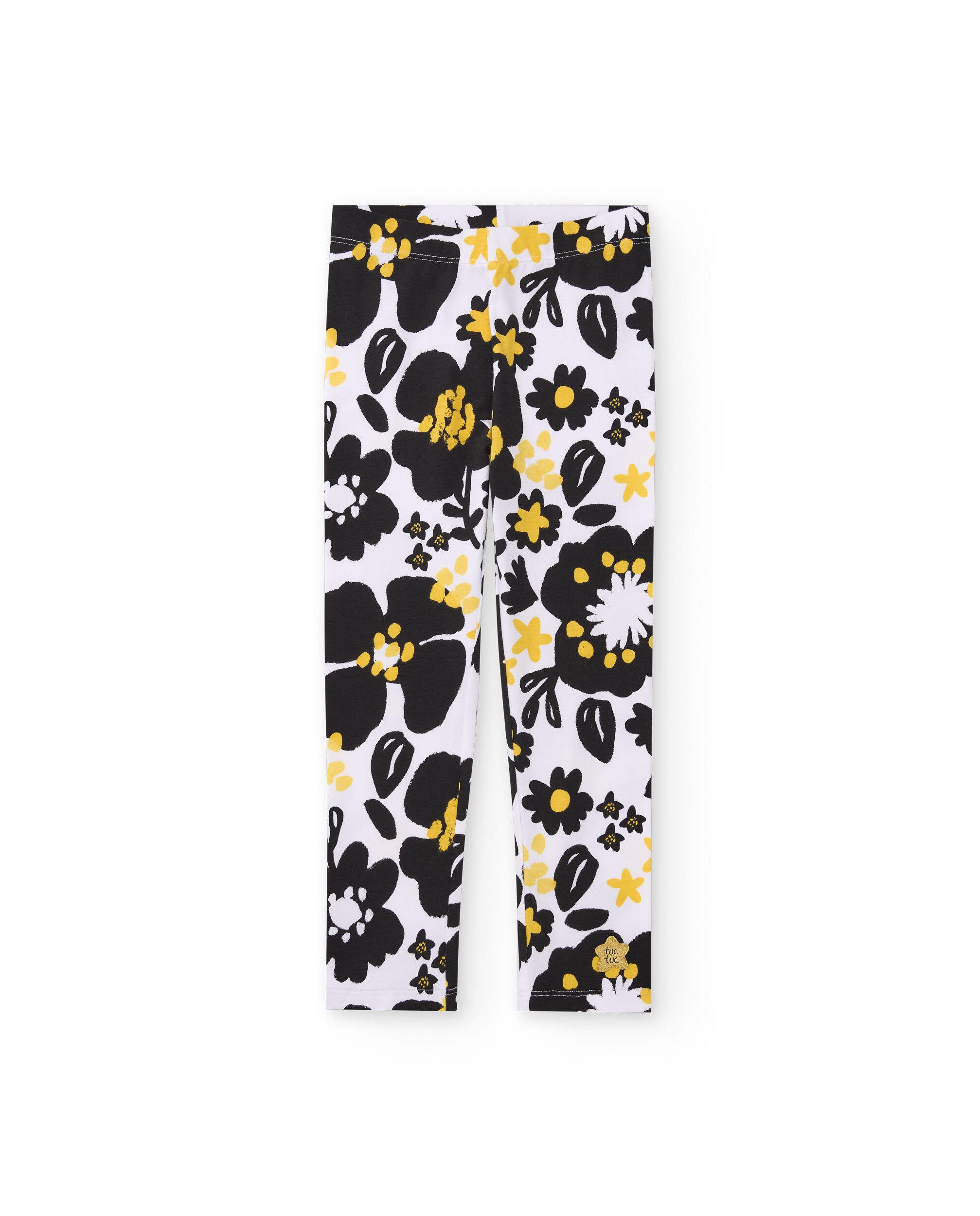 Leggings Infantil de Malha com Estampado Integral Tuc tuc Preto-1