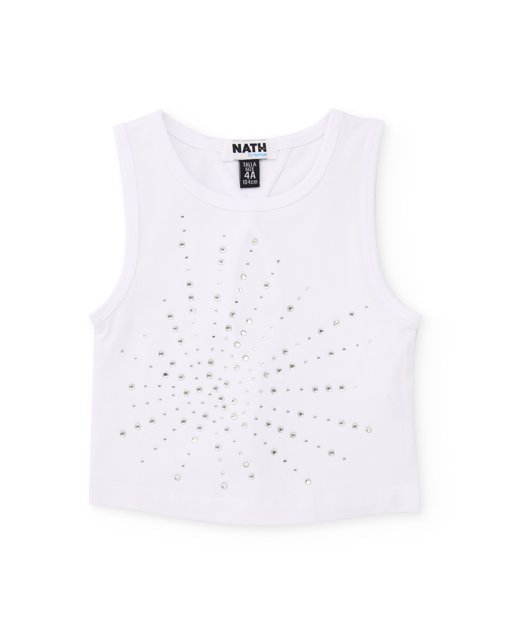 Conjunto Infantil de Malha e Apliques Brilhantes Tuc tuc Branco-2