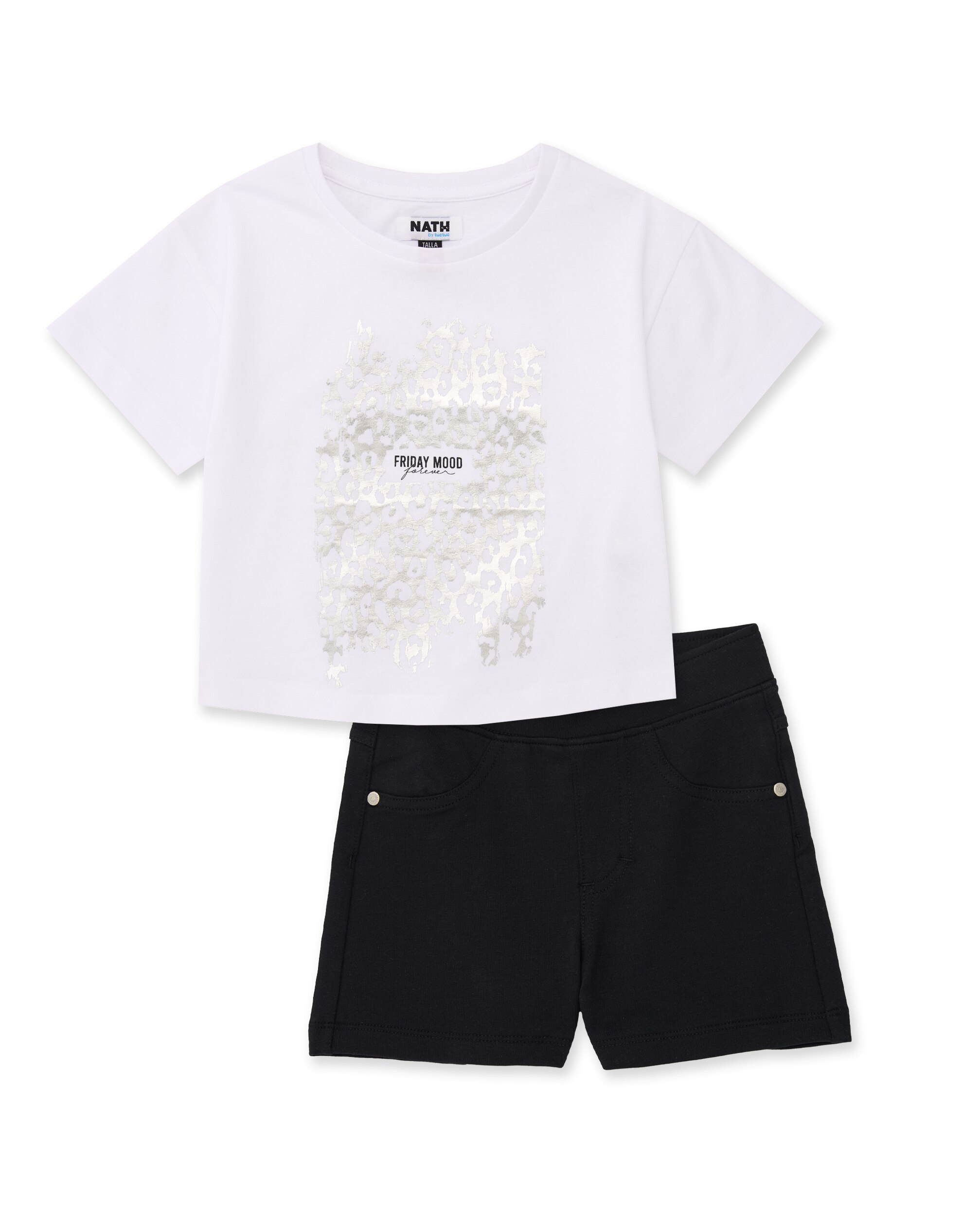 Imagem 0 de Conjunto Infantil de Malha com Detalhes Brilhantes