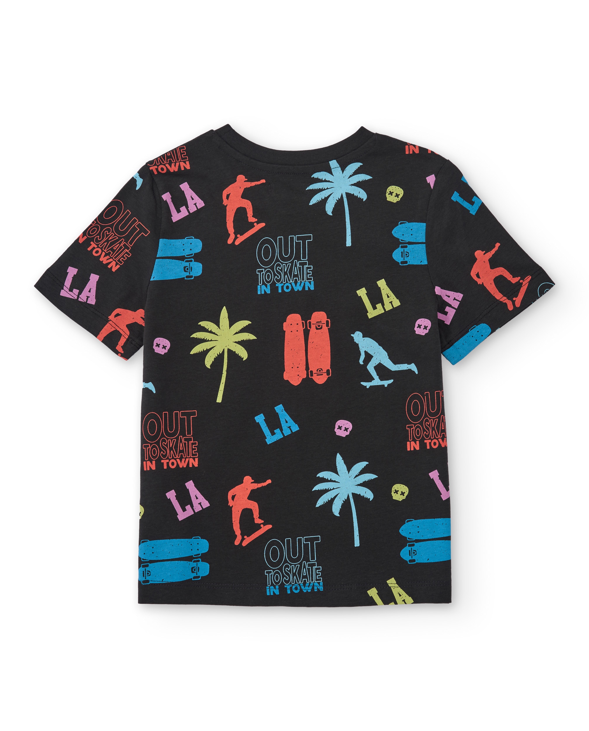 Conjunto Infantil de Malha com Estampado Urbano Preto-4