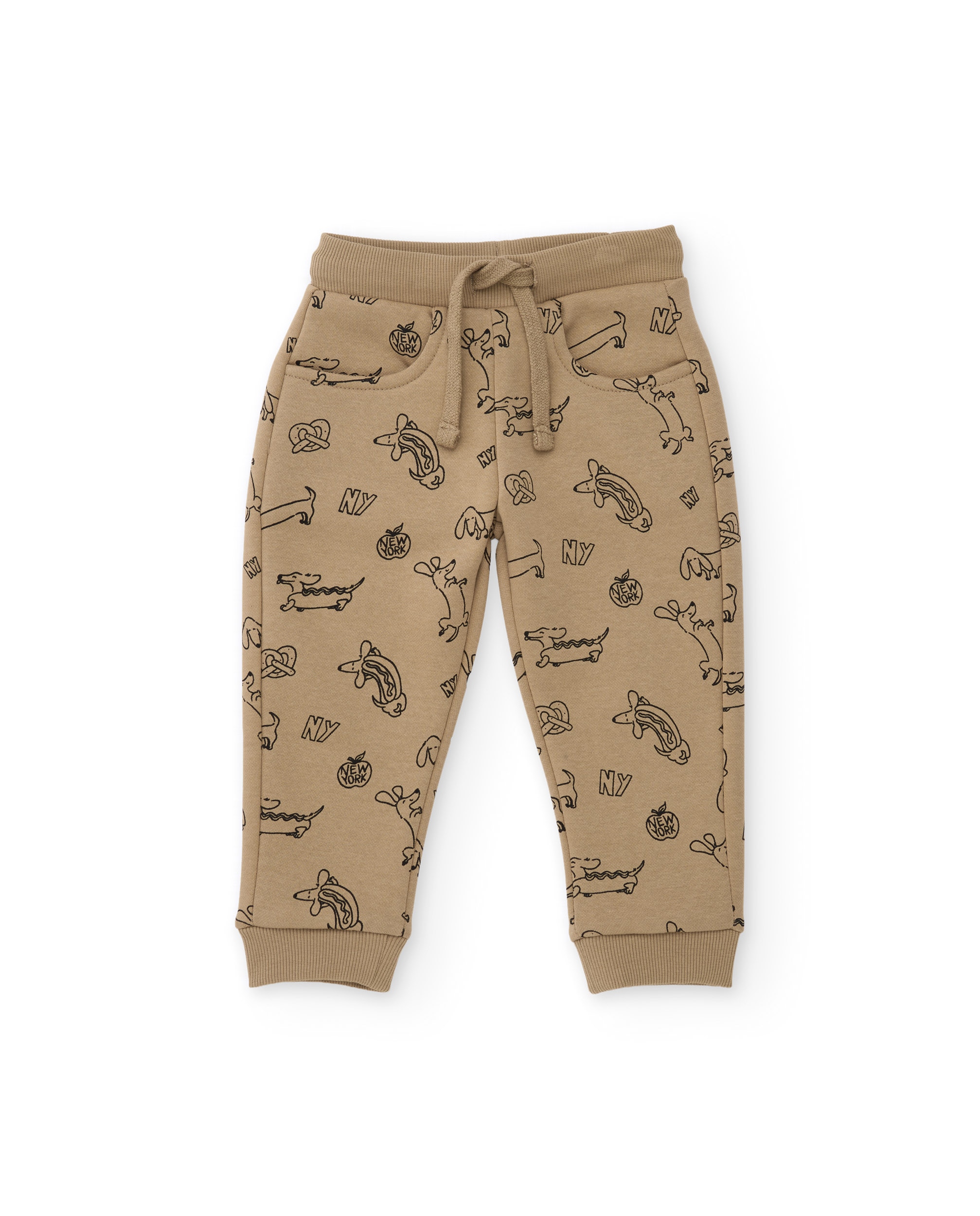 Imagem 0 de Calças Infantil de Felpa com Estampado Divertido e Cordão