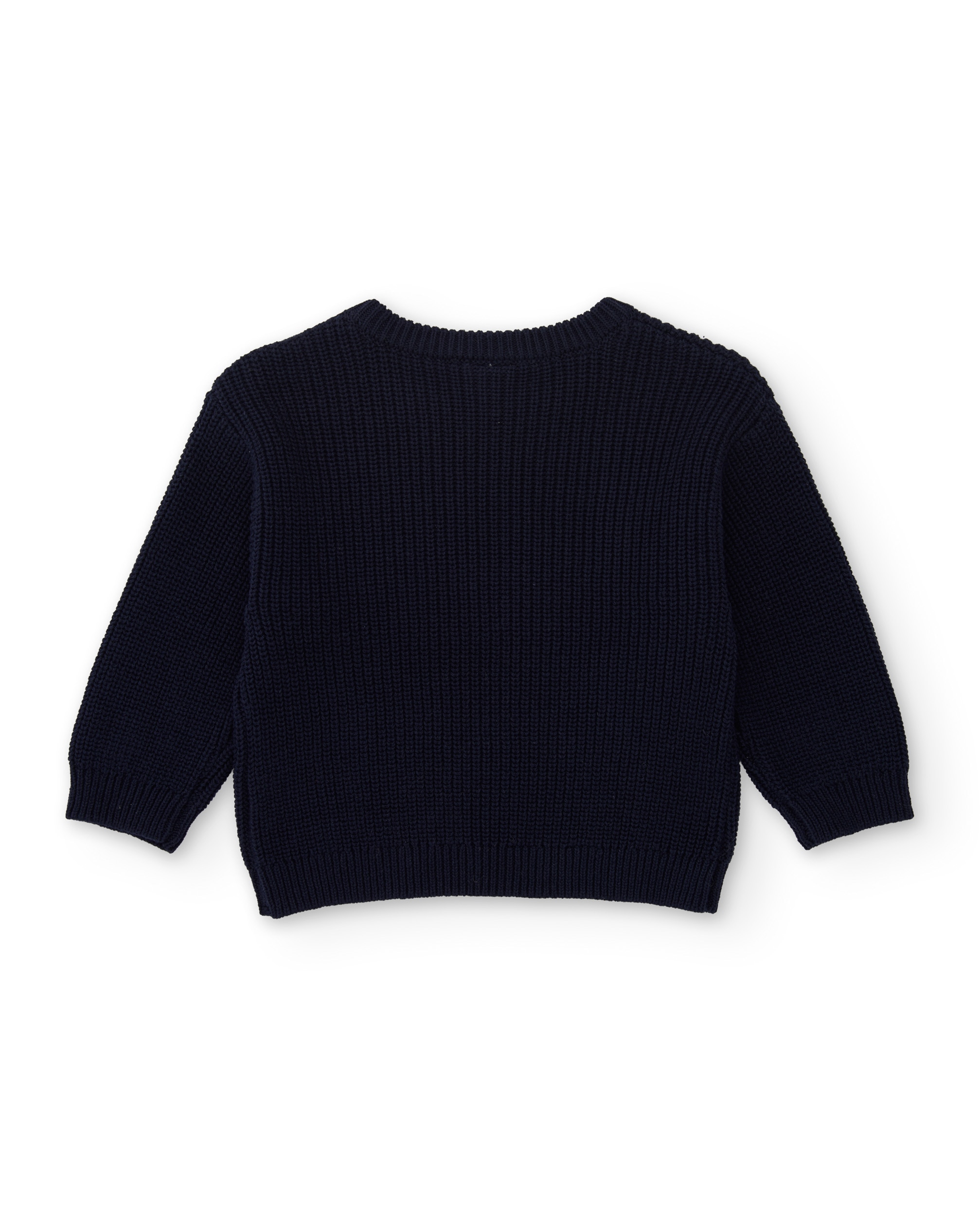 Sweatshirt Infantil de Tricô com Mensagem Frontal Azul-marinho-2