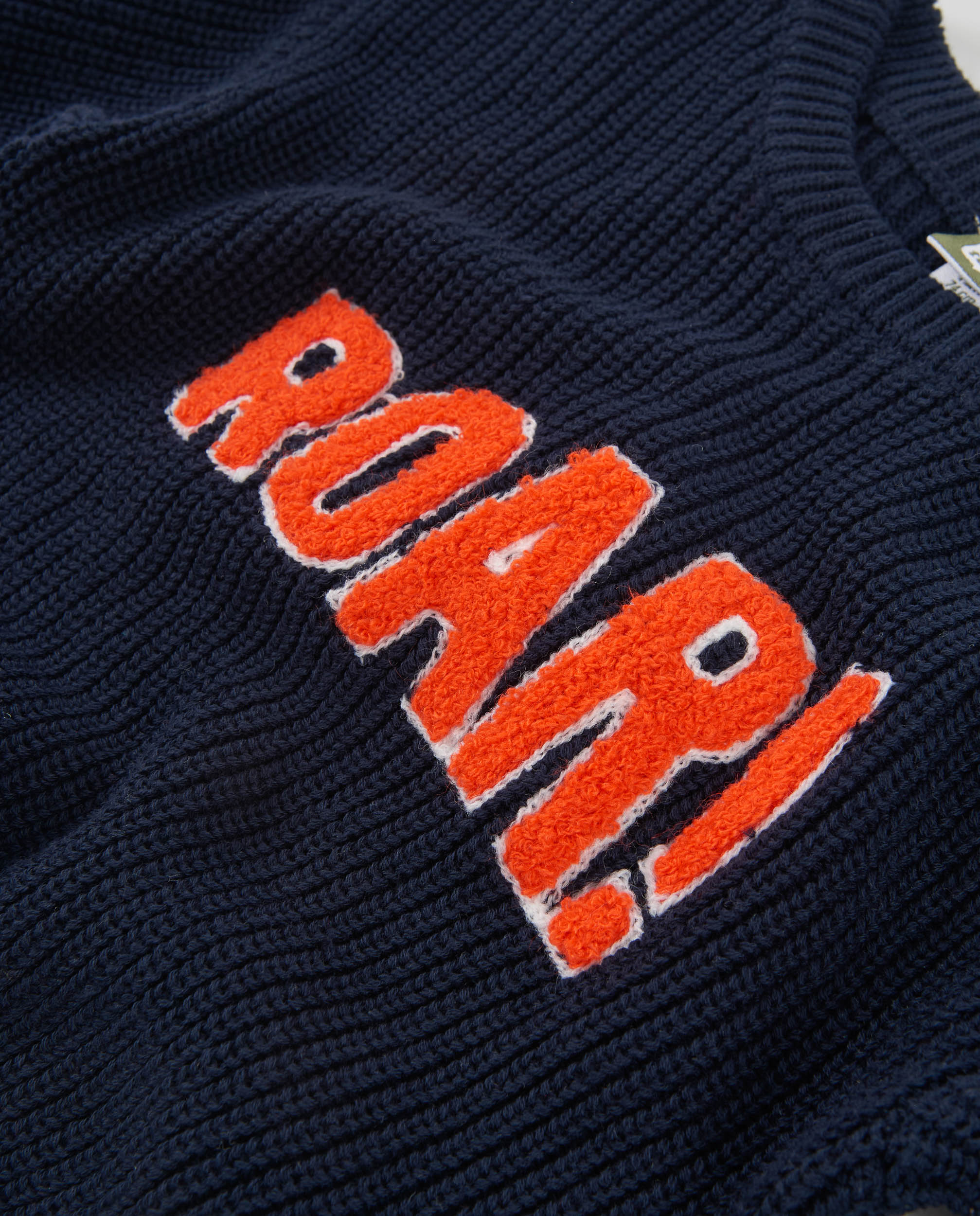 Sweatshirt Infantil de Tricô com Mensagem Frontal Azul-marinho-3