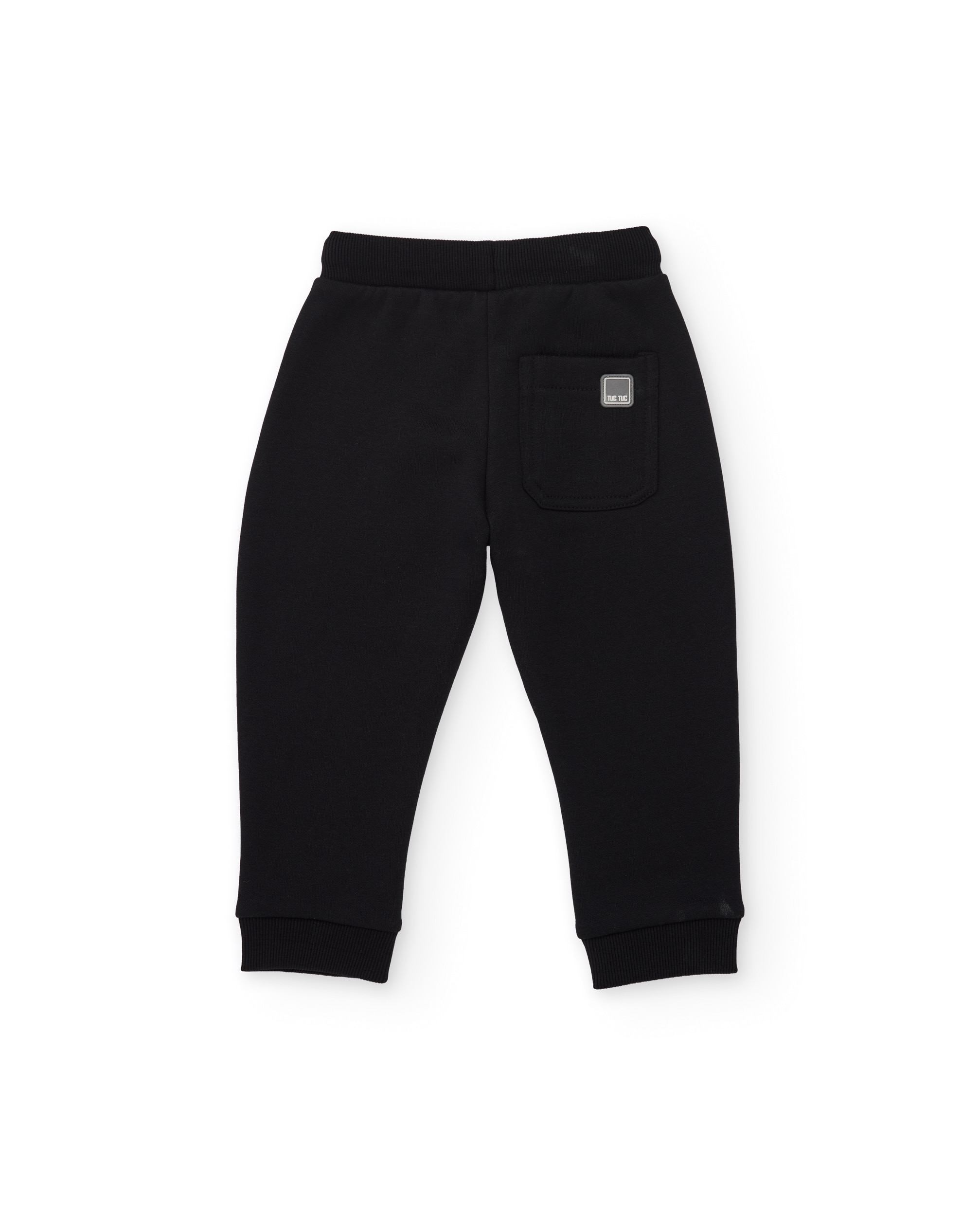 Calças Infantil de Felpa com Cintura Elástica Preto-2